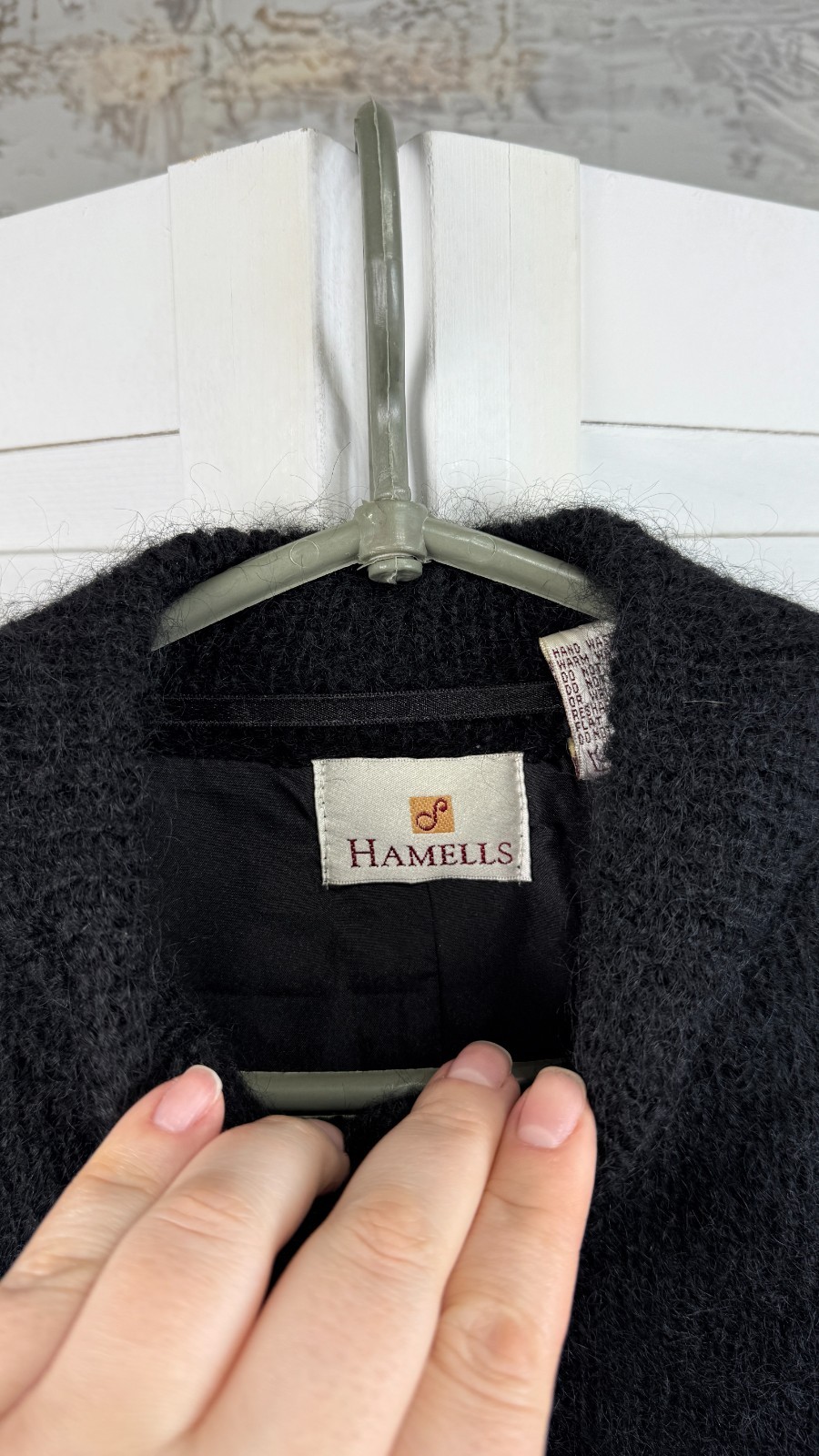 Vintage Hamells Mohair Cardigan Clown Motif Size L Lined Retro Sweater