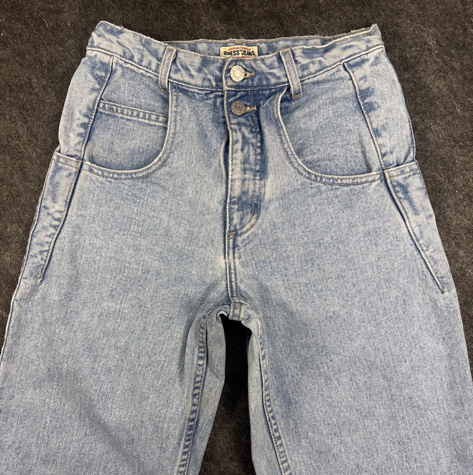 80s Guess Jeans Tapered Leg Ankle High Rise USA 27
