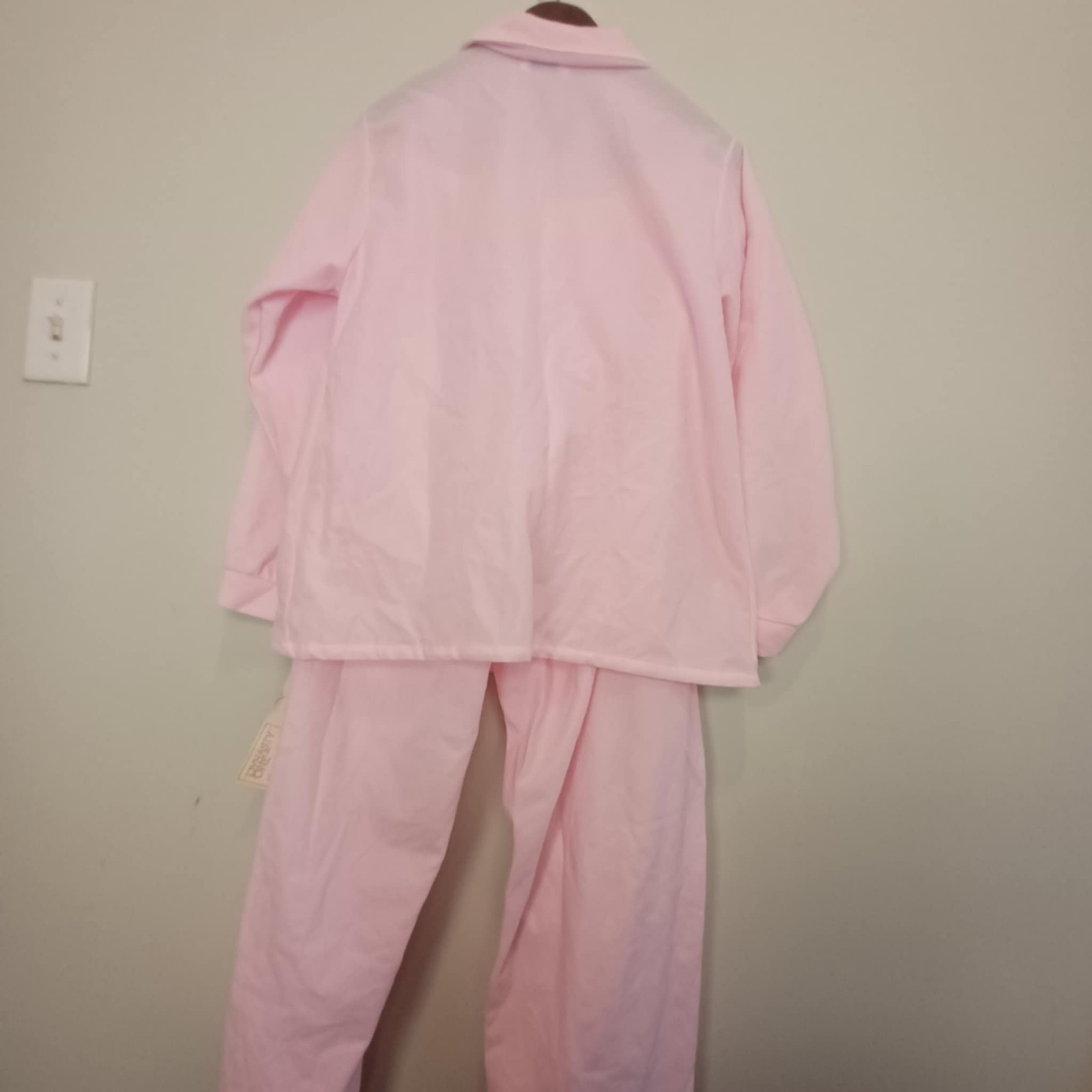 Vtg Katz W/Tags PJs Wns Lg Pink Embroidered Flowers Eyelets PJ’s 2 Piece Granny