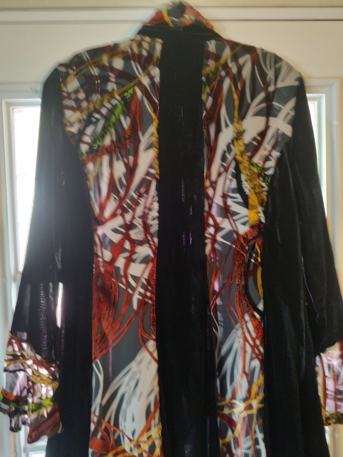 Vintage Silk/Velvet Tunic Jacket, Flowy With Layers Med/Lg