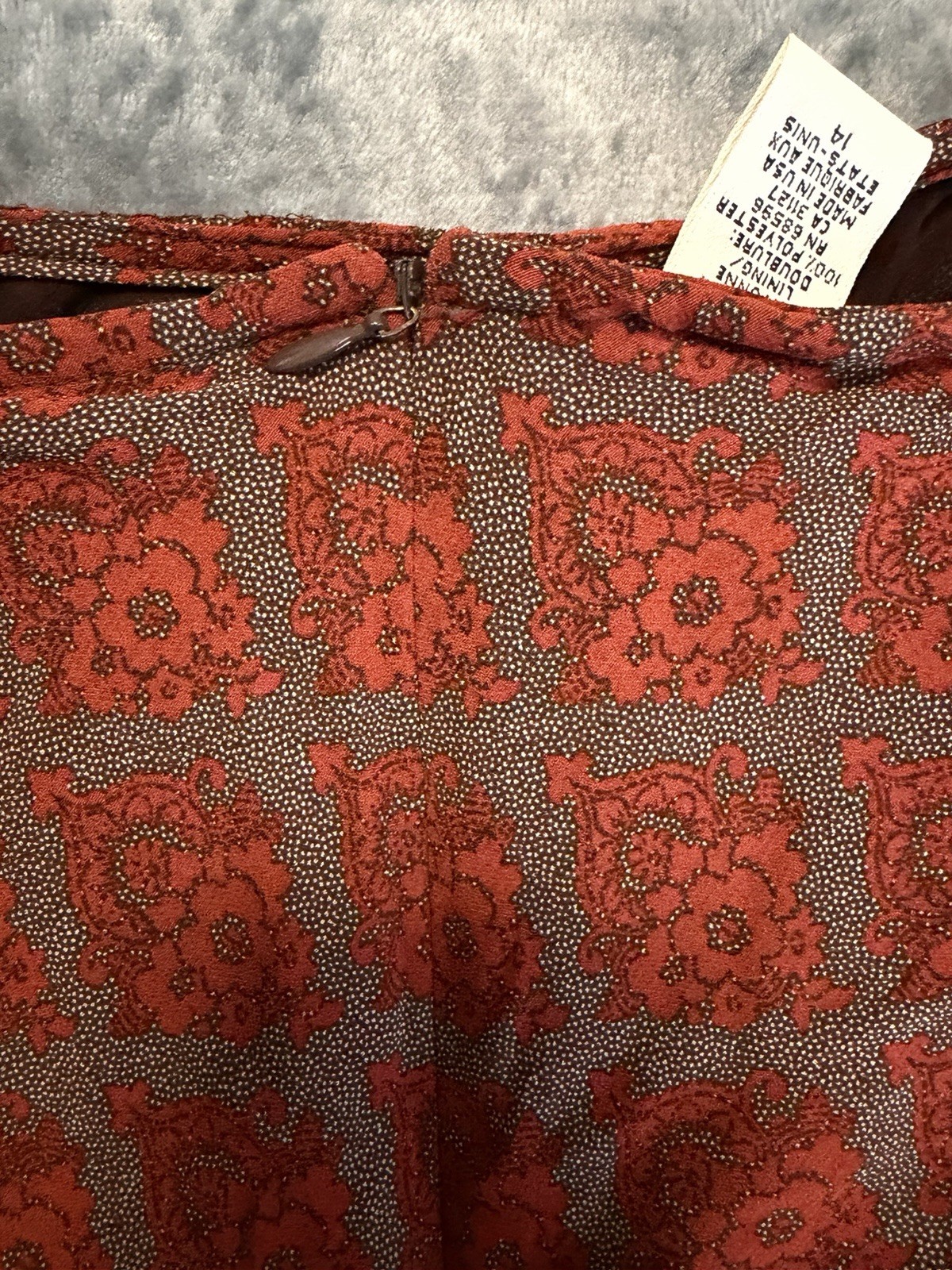 DKNY Vintage 1990s Rayon Skirt Size 14 Made In USA