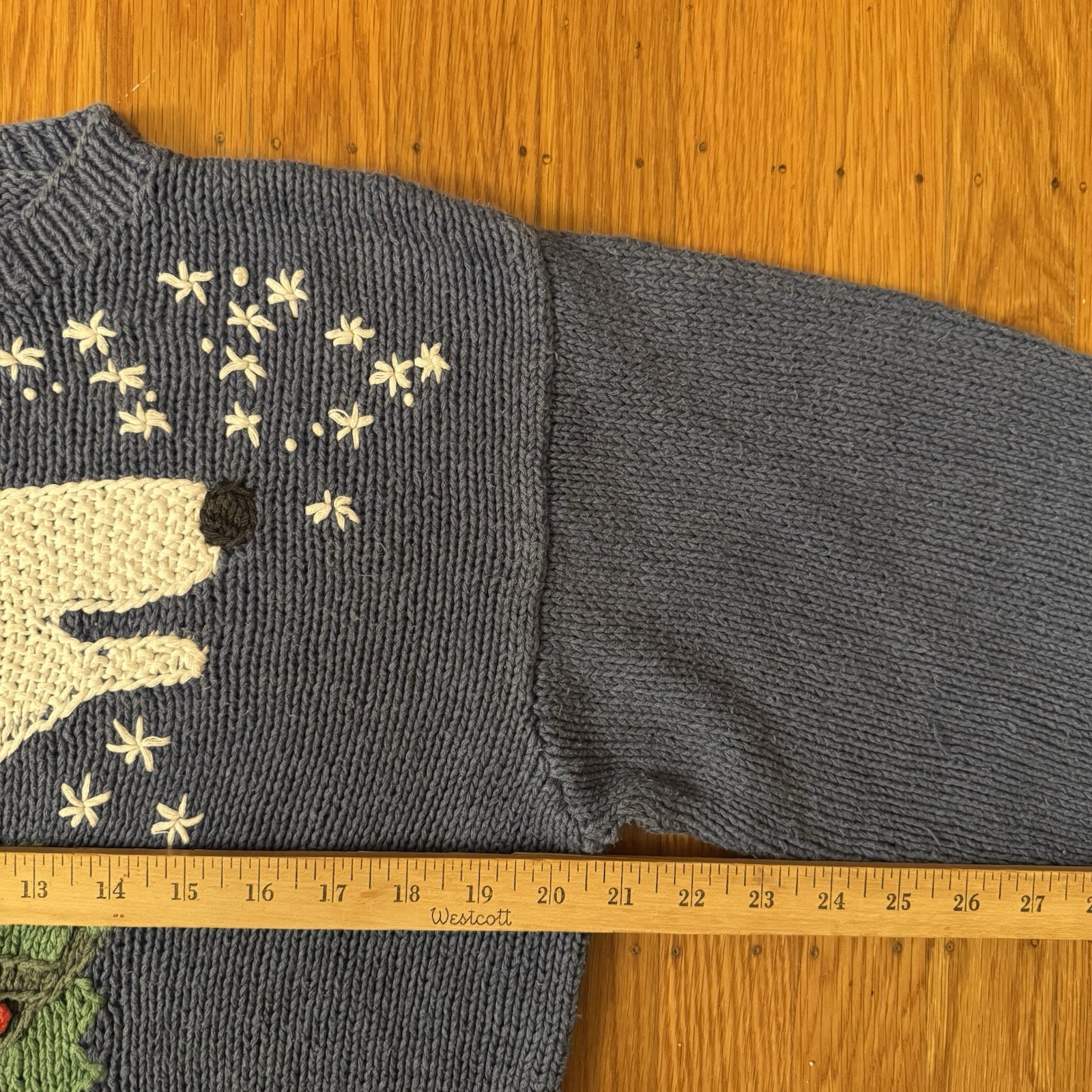 Vintage 90s Orvis 3D Knit Christmas Holiday Polar Bear Sweater Women’s Large