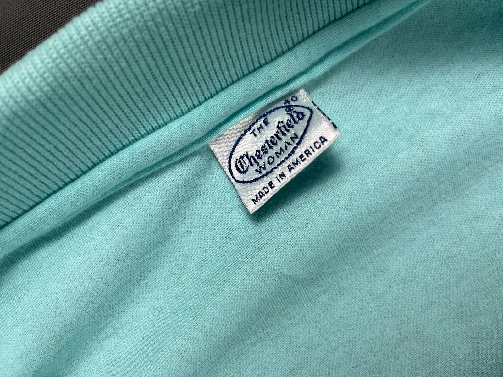 Vintage Chesterfield Woman Polo Shirt Size XL USA Made 80s Preppy Pastel