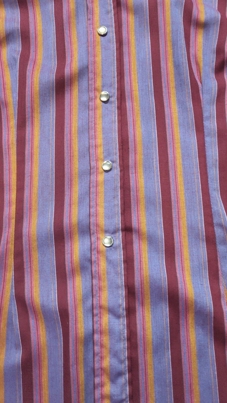 VTG 1970s H Bar C California Ranchwear Cowboy Shirt Womens Size 38 Purple Orange