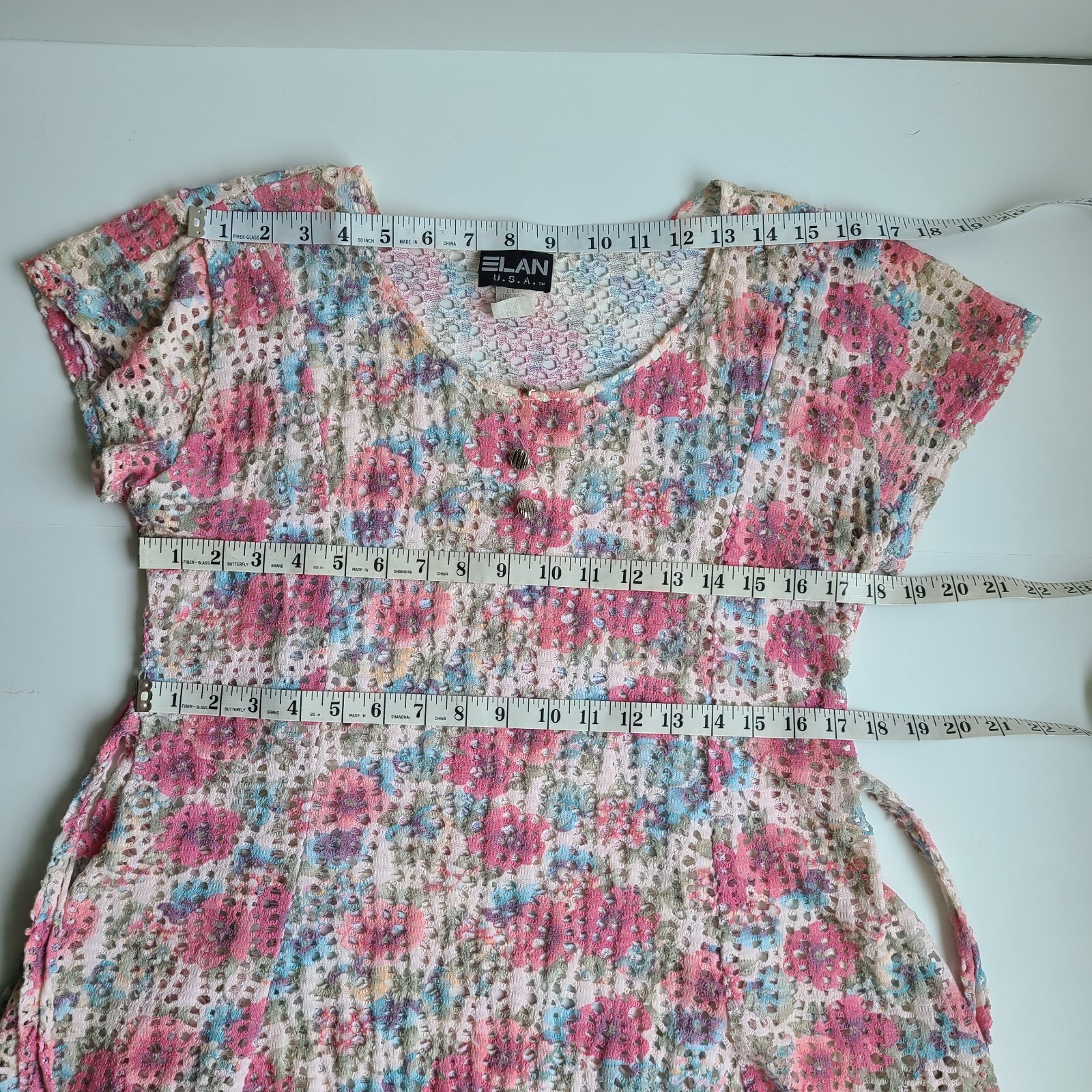 Vintage 90s Cutout Skater Dress Est sz S Pink Fairy Grunge Floral Whimsy