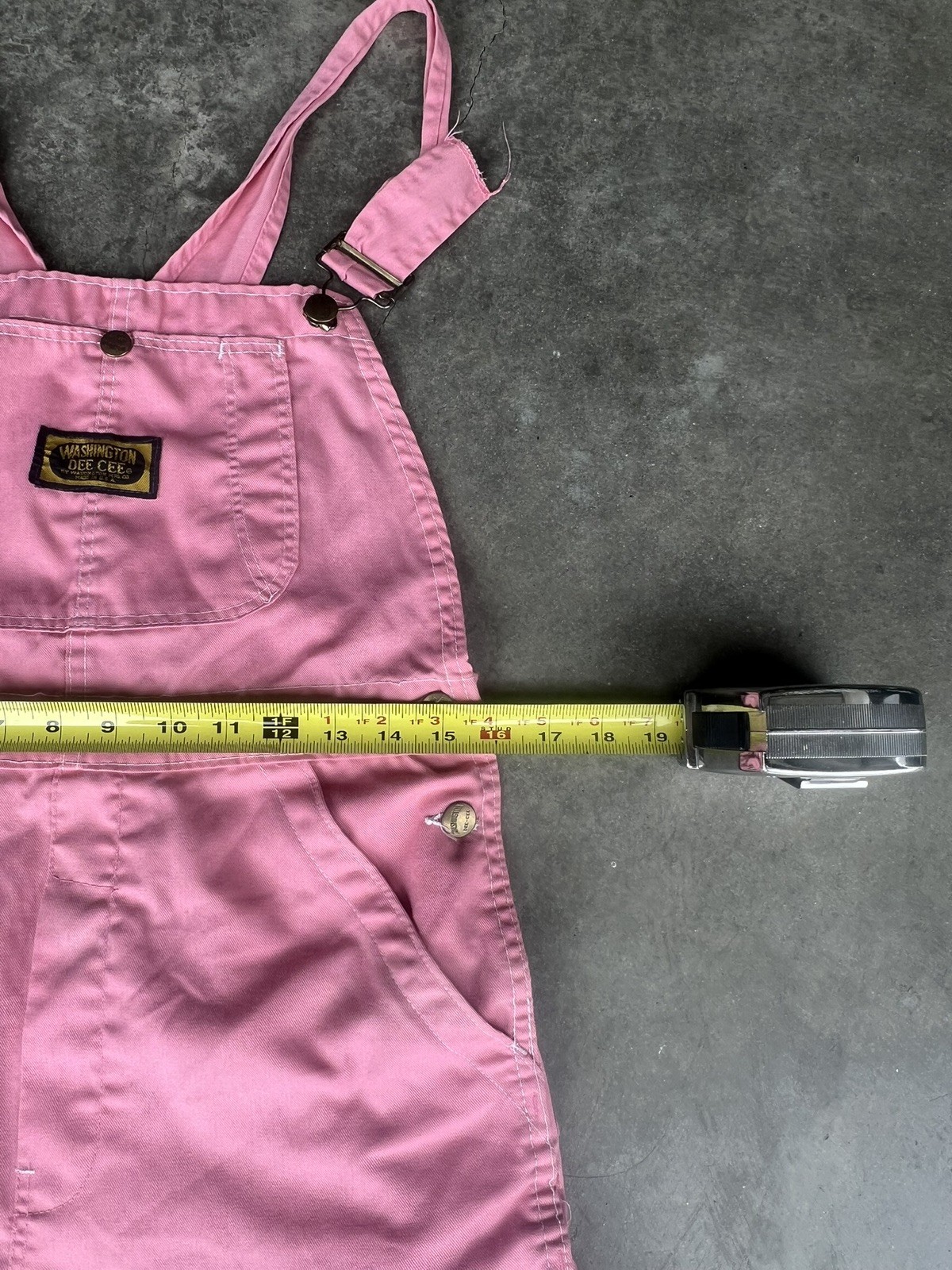 Vintage Washington Dee Cee Overalls Shorts Pink Women’s 11/12 Made In USA