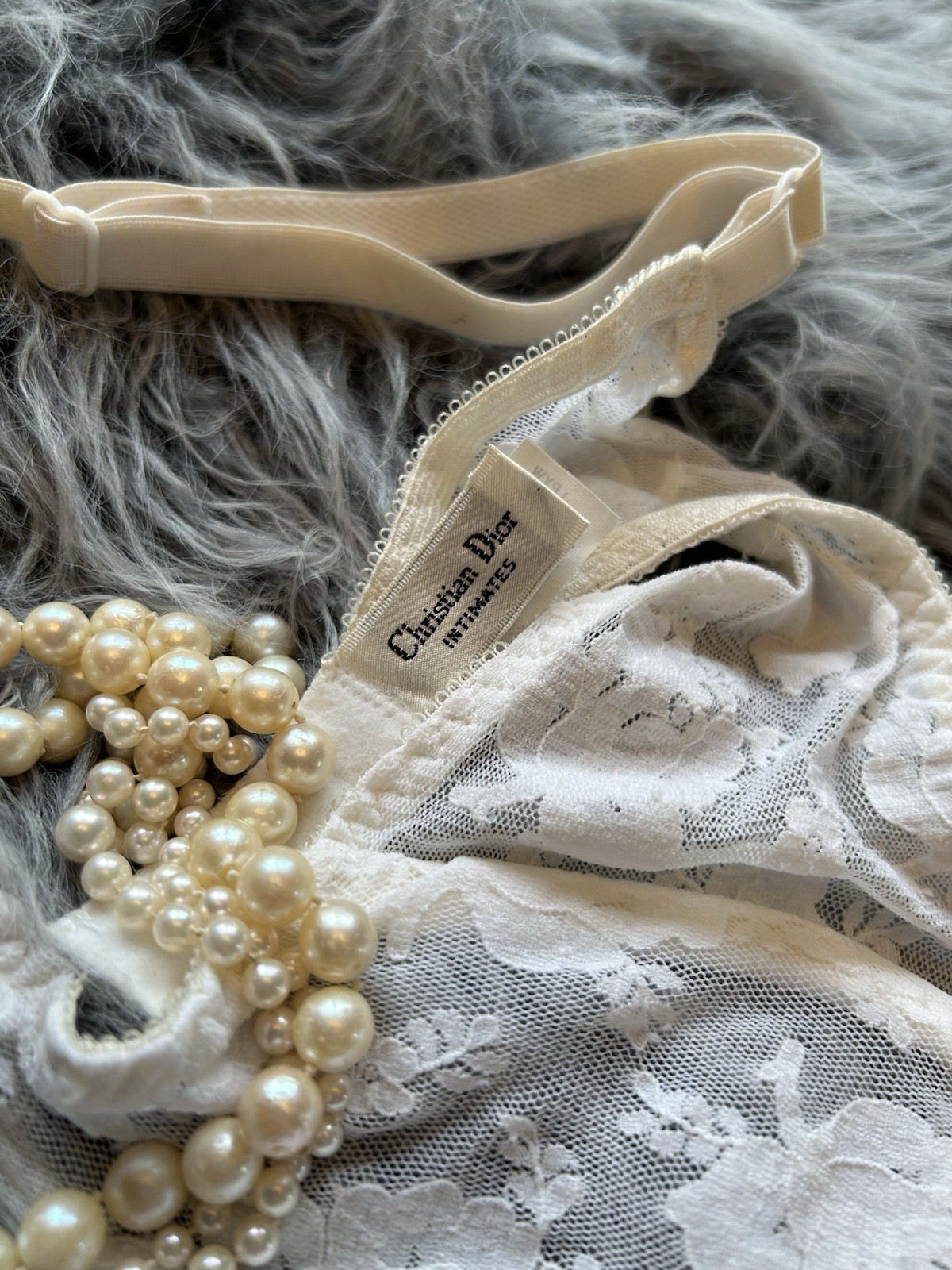 NOS Christian Dior Vintage Lace Bra & Panty Set floral lace price drop $249 VTG
