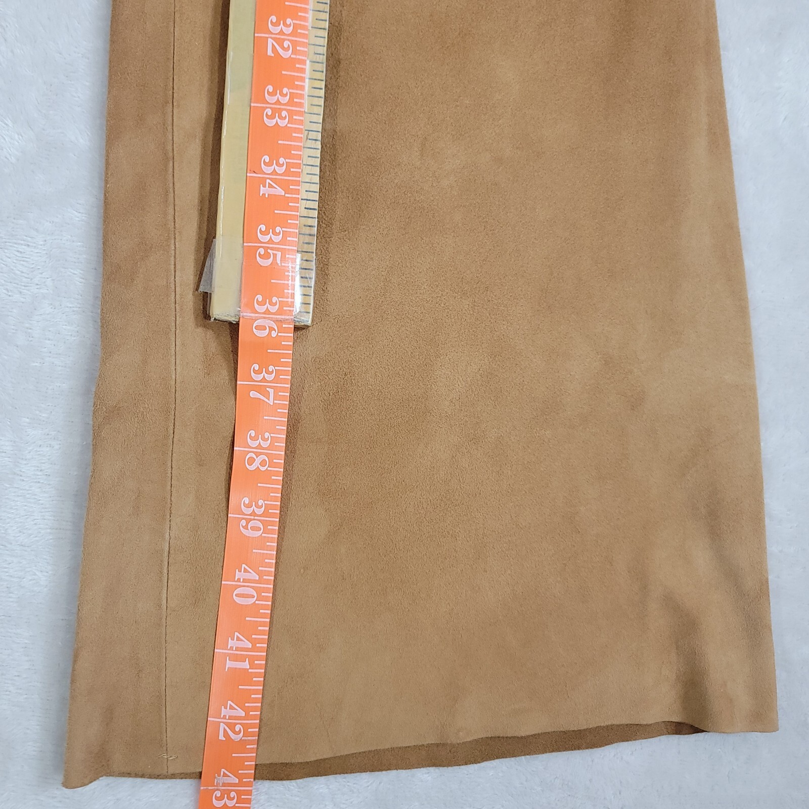 Vintage Lillie Rubin Pant Womens 10 Tan 100% Goat Suede High Rise Bell Bottom