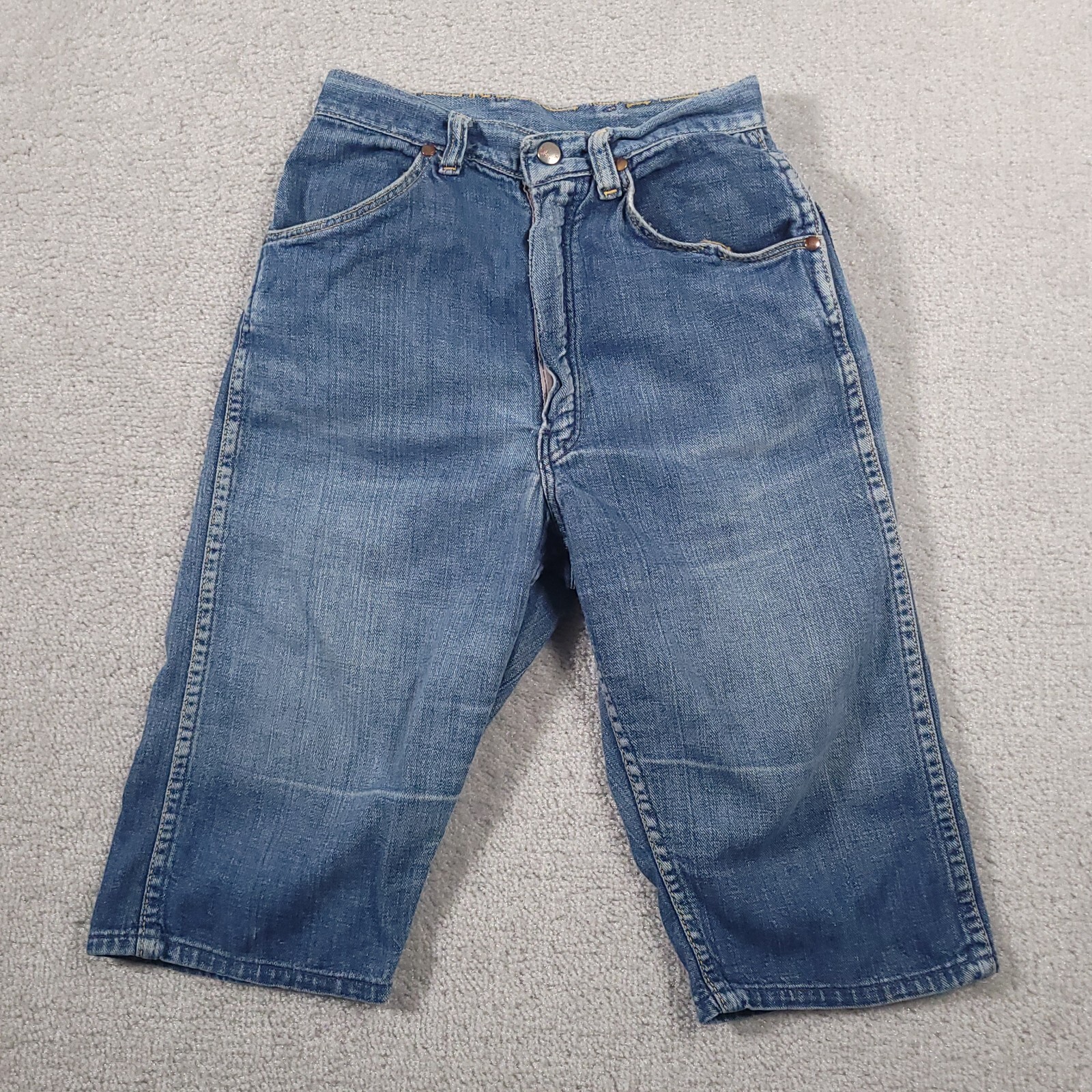 Vtg Wrangler Sanforized Blue Bell 50s 60s Jean Shorts Women’s Misses 12 USA FLAW