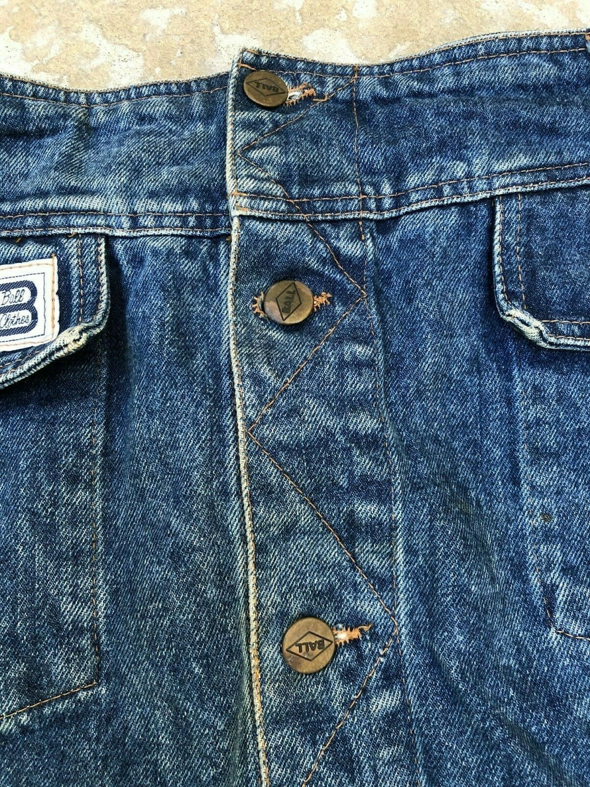 BALL Women’s VTG 90s The Ball Store Industry Denim Patch Knee Length Skirt | 50