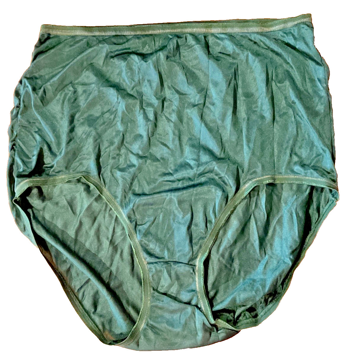 Vtg JC Penny Adonna Hunter Green Silky 100% Nylon Granny Panties Size 9 USA
