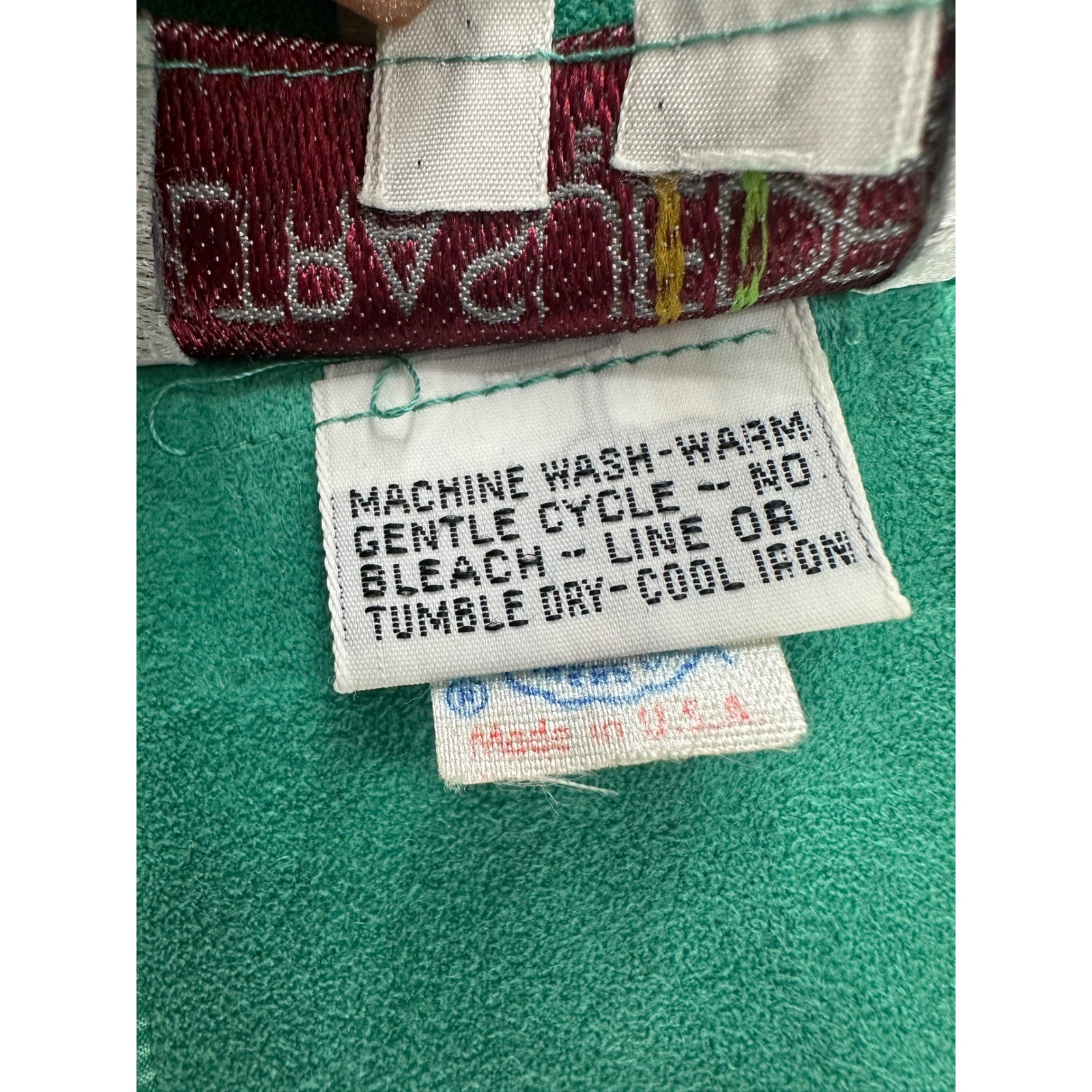Vintage Ultrasuede Green Mock Neck Button Front Jacket Made in USA Size 12