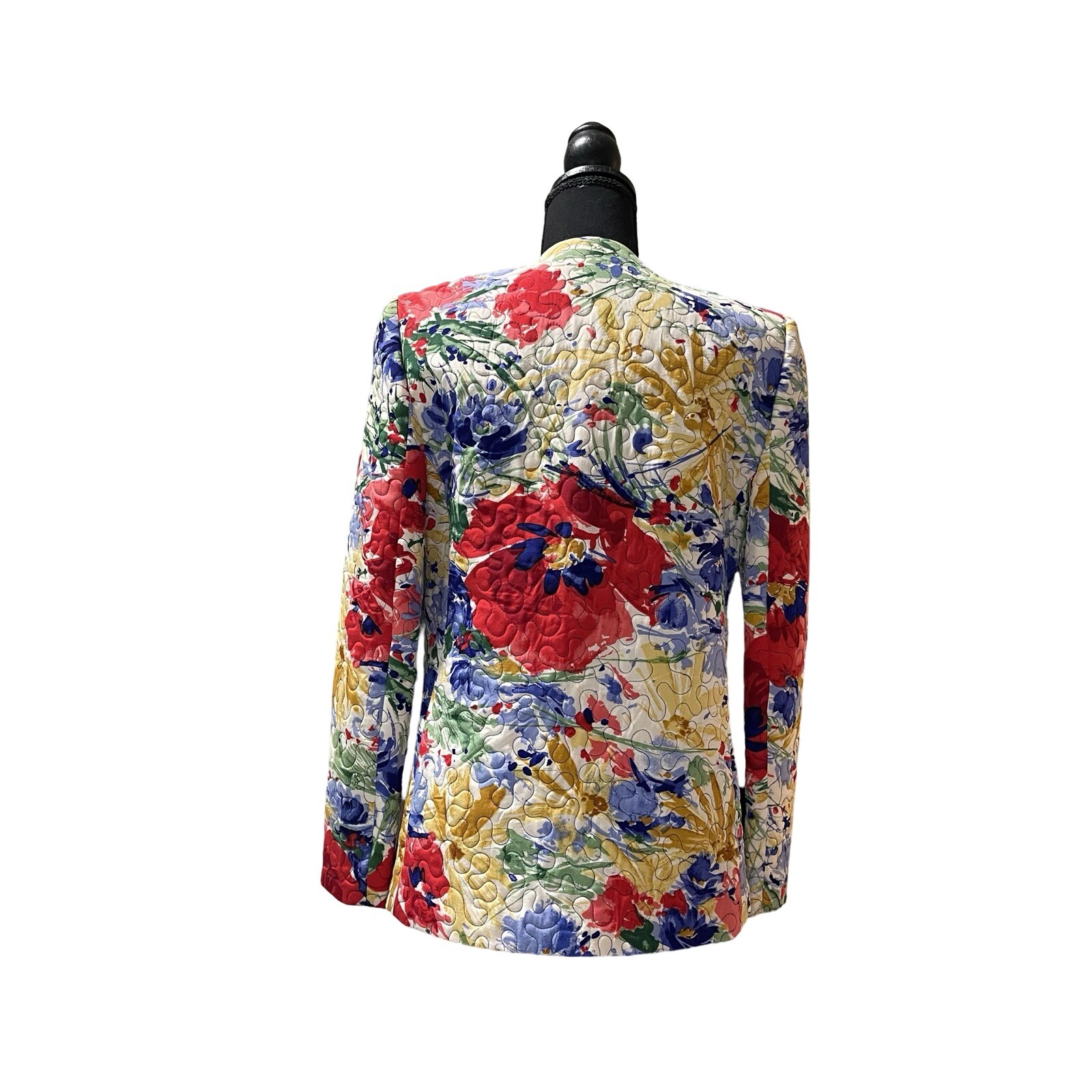 Vintage Neiman Marcus -David Hayes Silk Quilted Jacket – 6 – Cottagecore