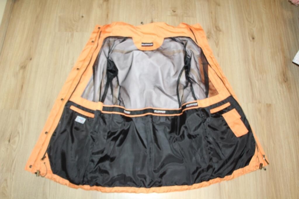 Vintage orange windbreaker, water resistant jacket coat jacket with hood, Size S