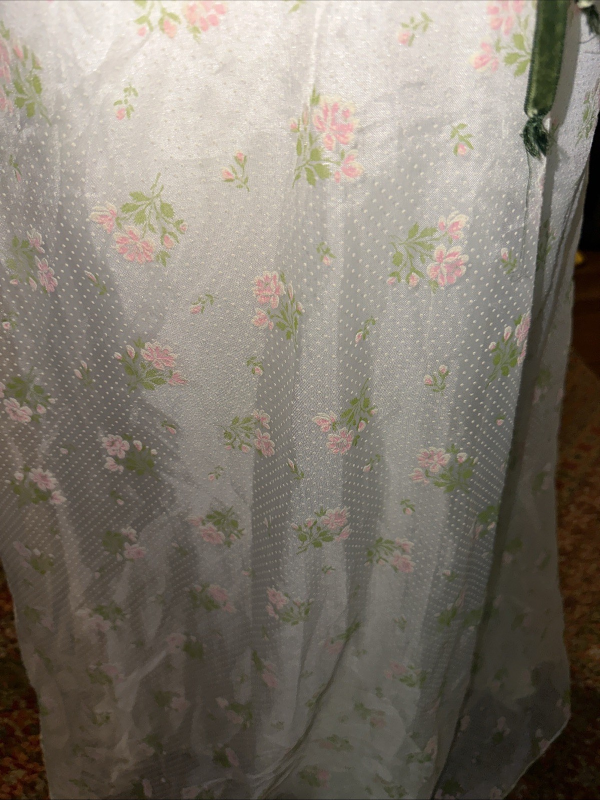 Vtg XS/S Hippie Flower Child Prairie Floral Dress
