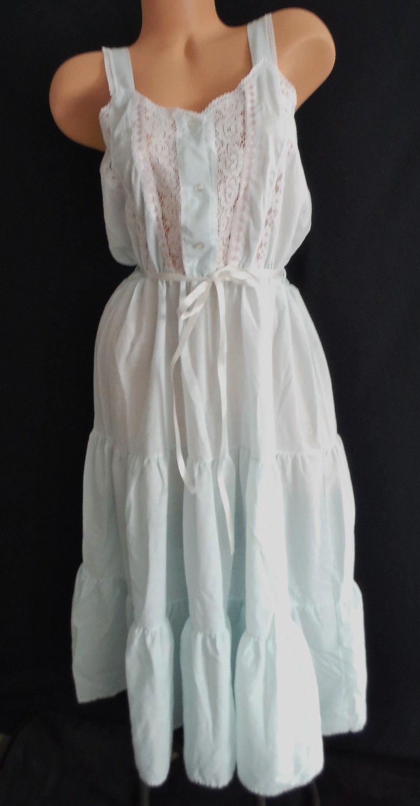 Vtg 80s SOFT MOMENTS Rare Cottagecore Beautiful Feminine Nightgown Soft Cotton M