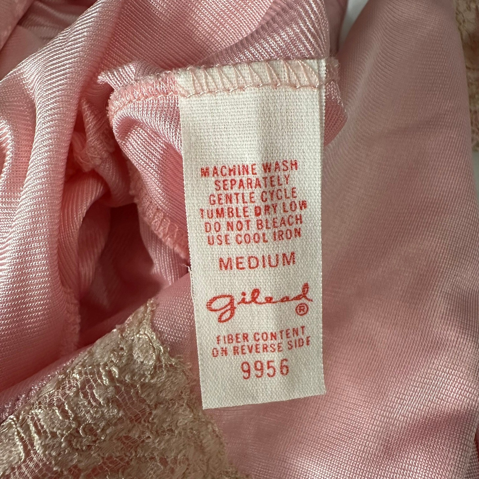 Gilead Womens Vintage Pajama Set Size M Pink Coquette MCM Feminine Romantic