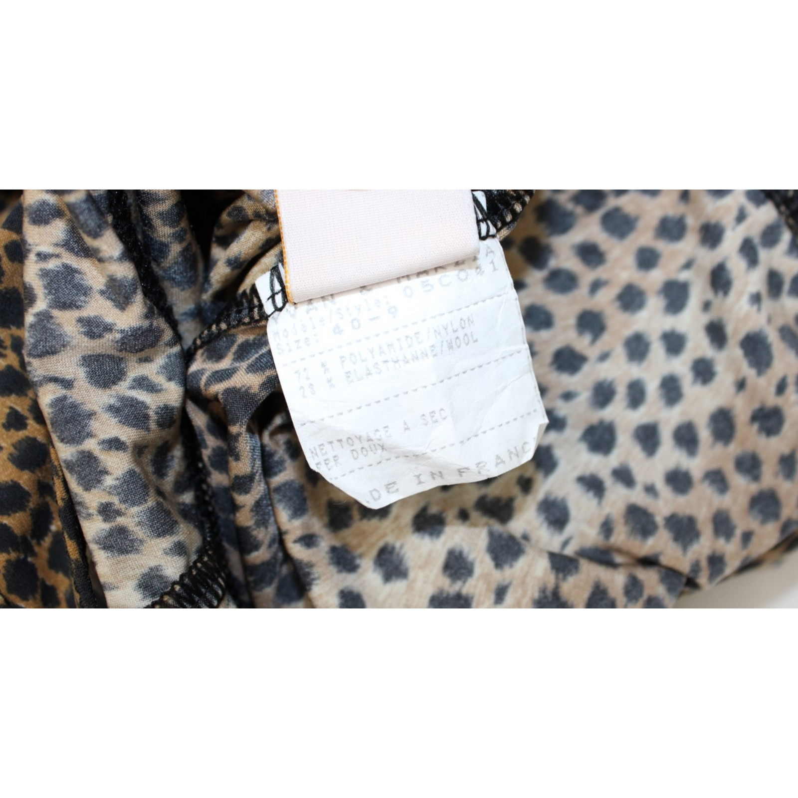 VTG 80s 90s Yvan & Marzia Paris France Leopard Cheetah Bodysuit Aerobics RARE