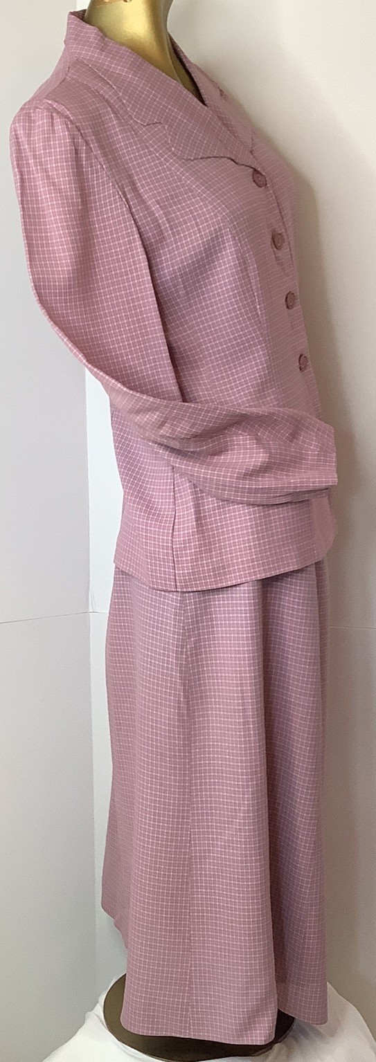 Vintage Skirt And Blazer Fashioned By Lampl Secretary Geek Checkered