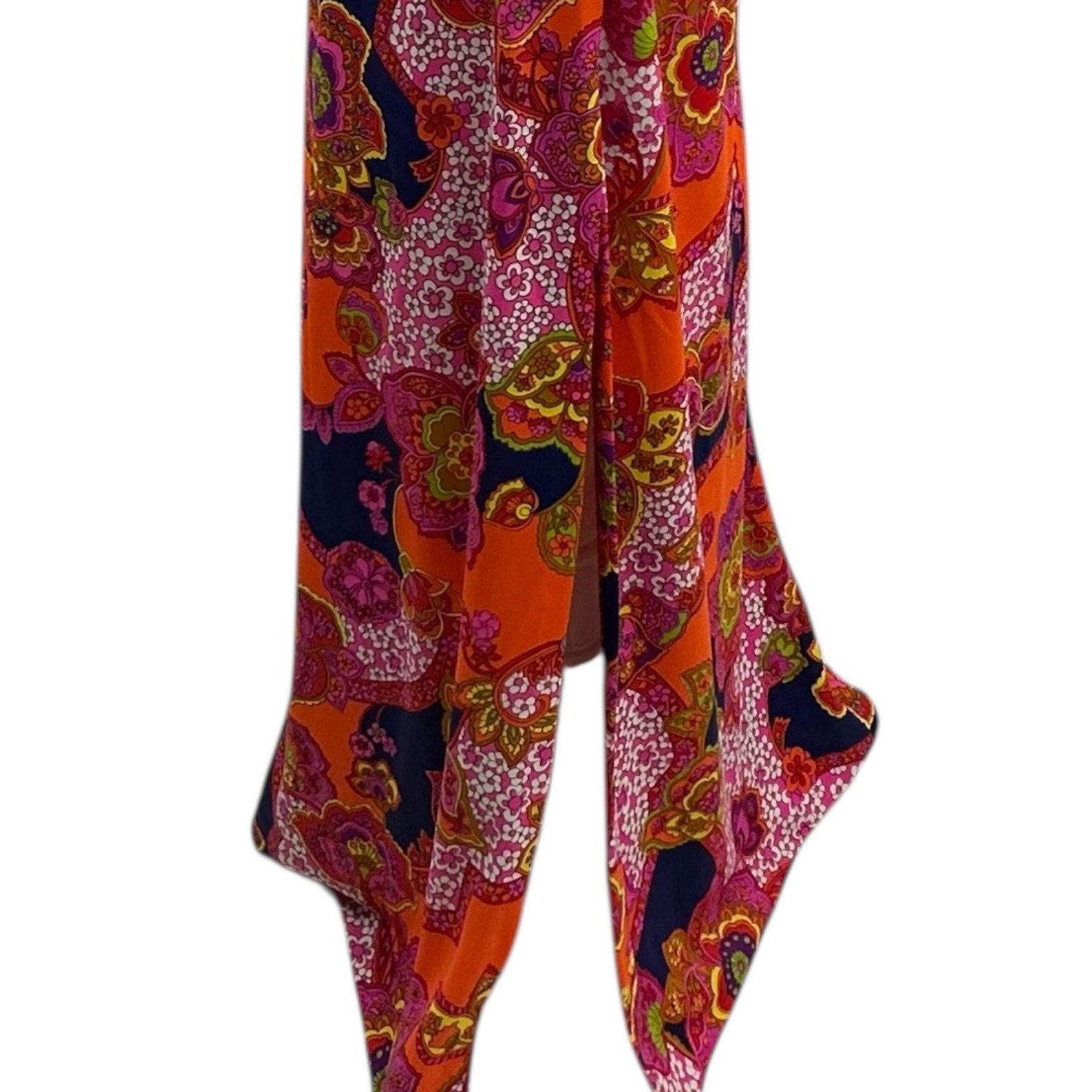 Vintage Catalina 60s Psychedelic Floral Empire Waist Maxi Dress US 4-6 Hong Kong