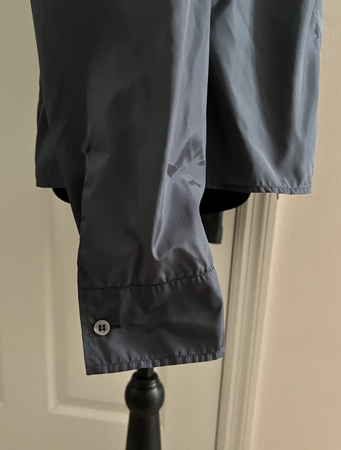 Vintage JIL SANDER Blue Gray Shirt Jacket with Zipper, Size 38 (Italian)