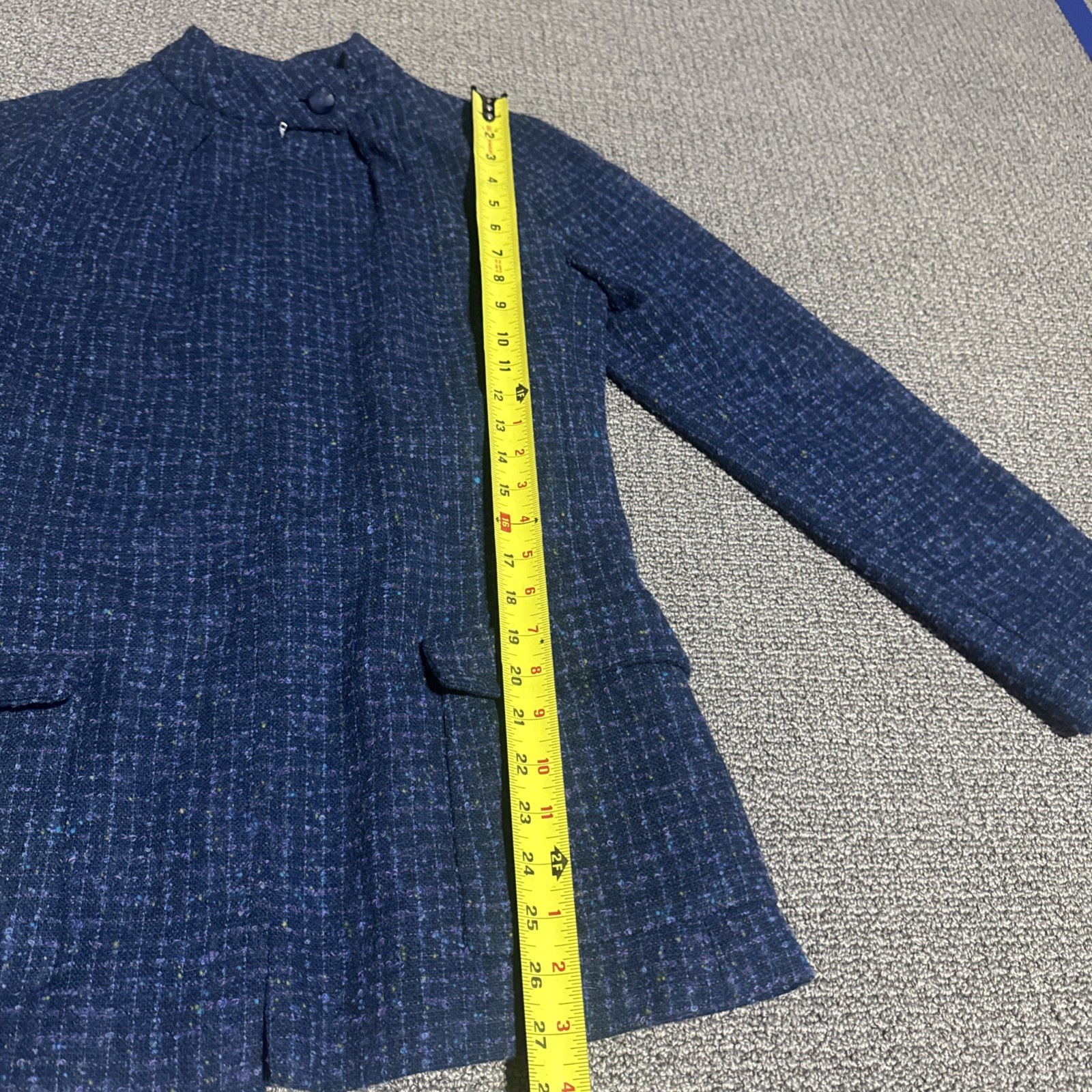 vogue paris original Women’s Dress Jacket Blue Handmade Vintage