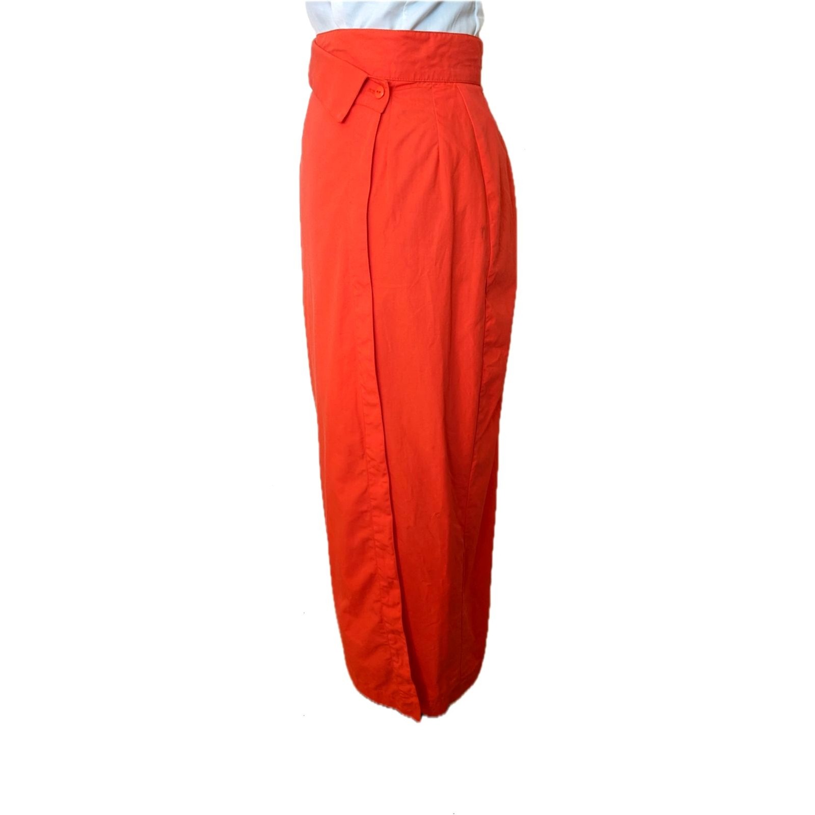 VTG 80s Anastasia Paris by François Viannay Made in France Pencil Wrap Skirt 2/4