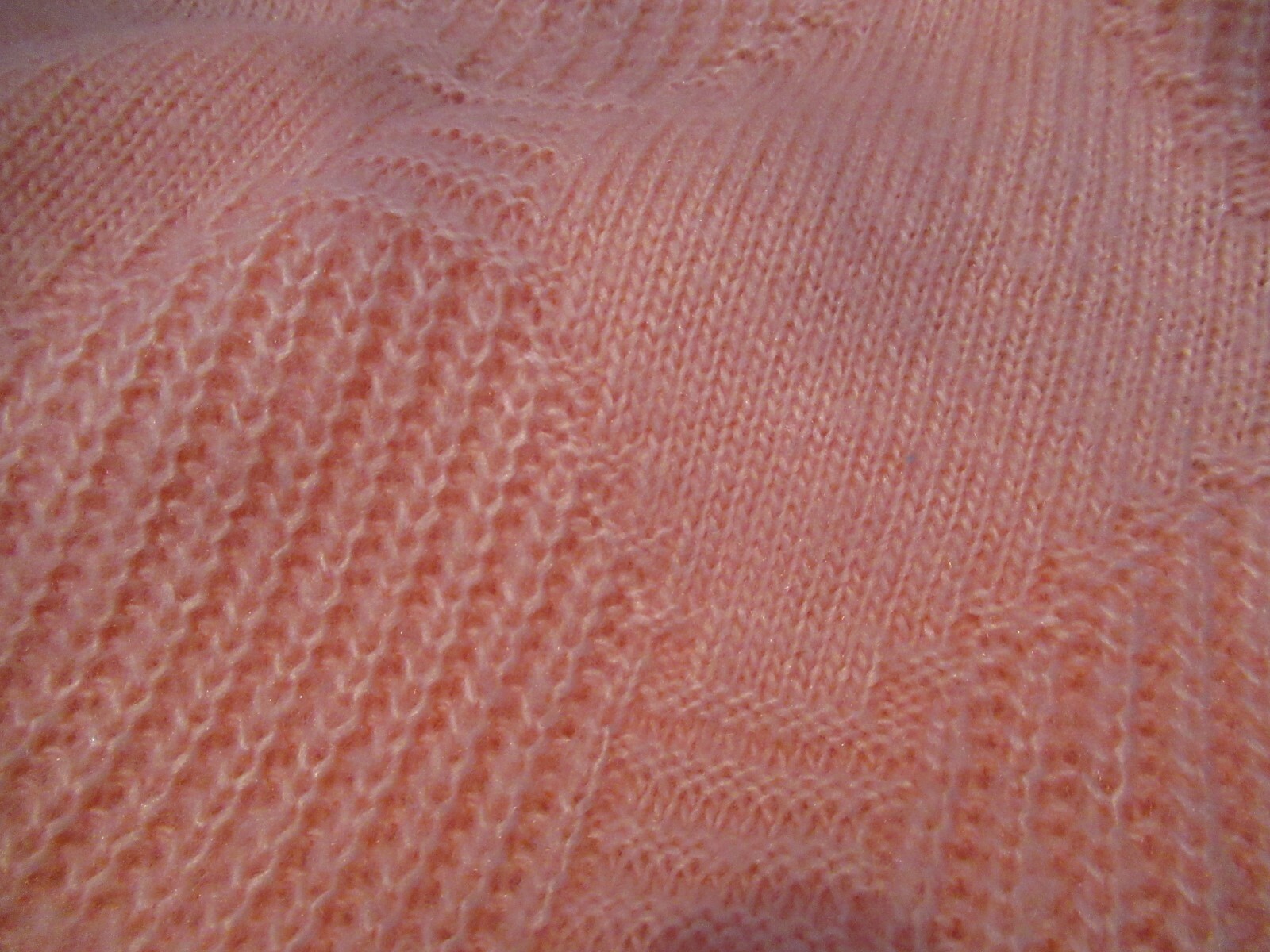 Totally 80’s Vintage Jane Adams Peach Pink Diamond Knit Collared Preppy Sweater