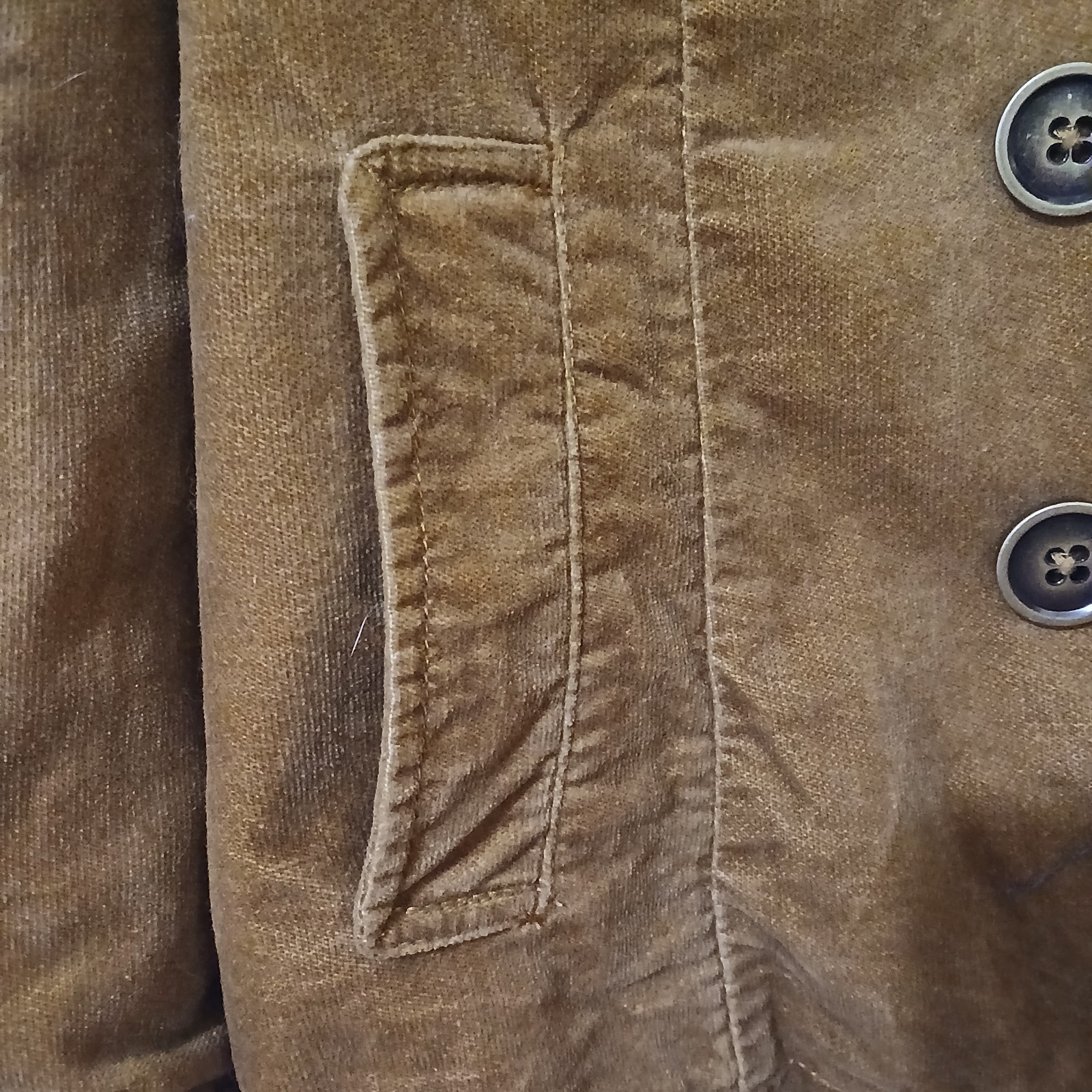 Mossimo Supply Co Corduroy Pea Coat Women L Brown Double Breasted Y2K 90s Retro