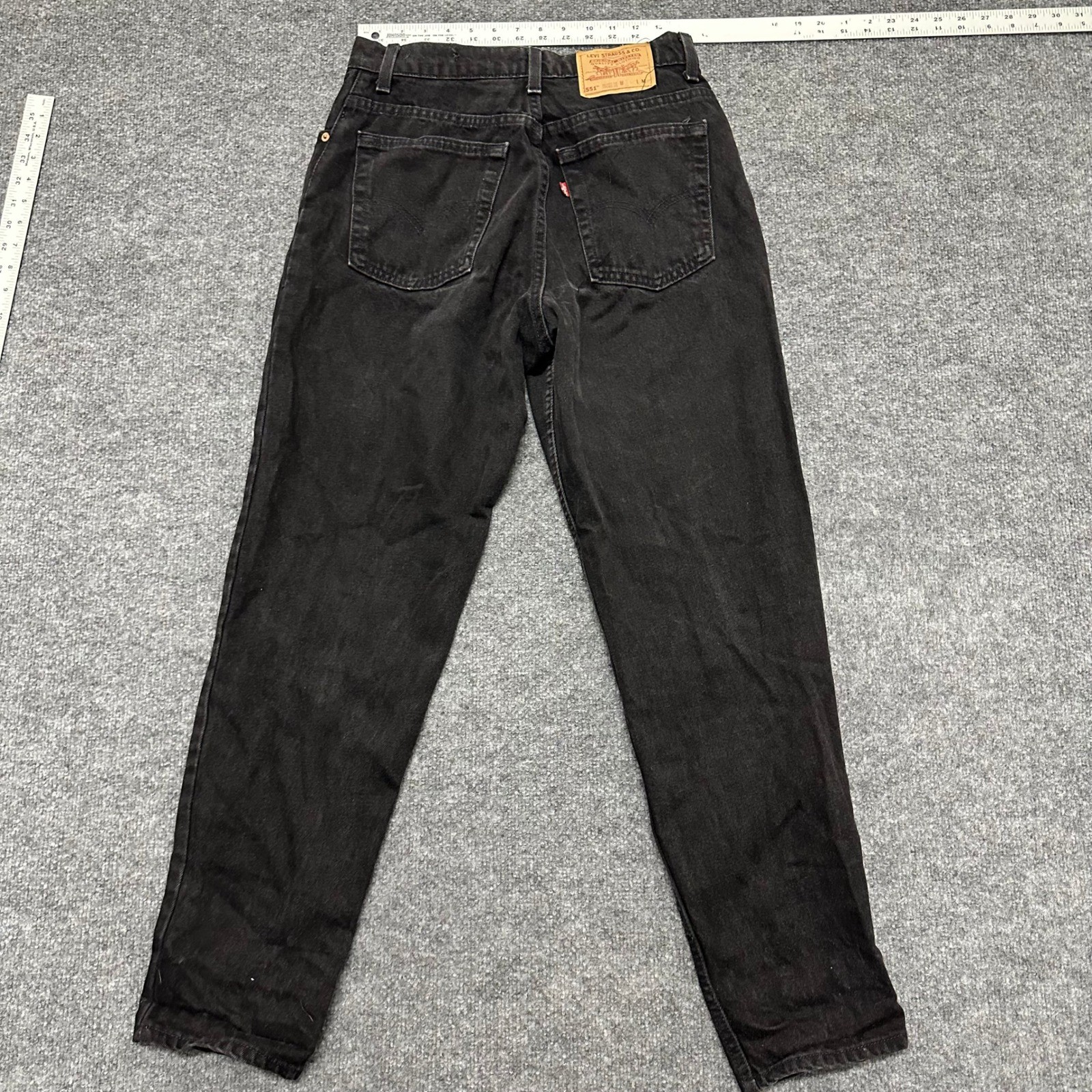 Levi’s Jeans Womens Size 12 MED Black 551 Relaxed Fit Tapered Leg Made in USA