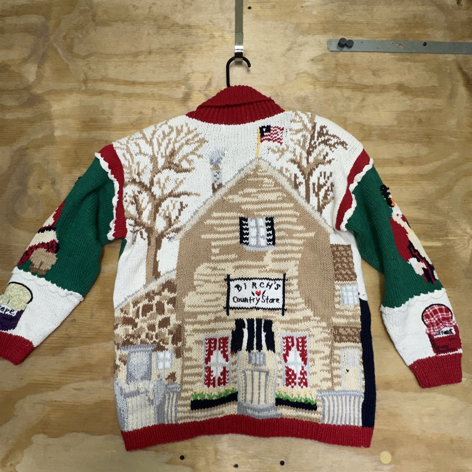 Vtg 1993 Sz M The Eagle’s Eye Birchs Country Store Hand Knit Cardigan *See Pics