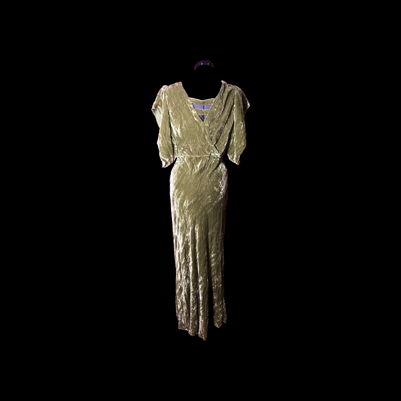 Vintage 1930s Velvet Dress Gown b-34 w- 28 h-37 30s dress
