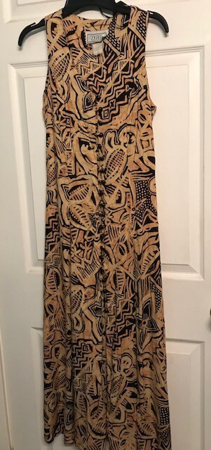 women’s vintage boho long hippy dress by D.B.Y.