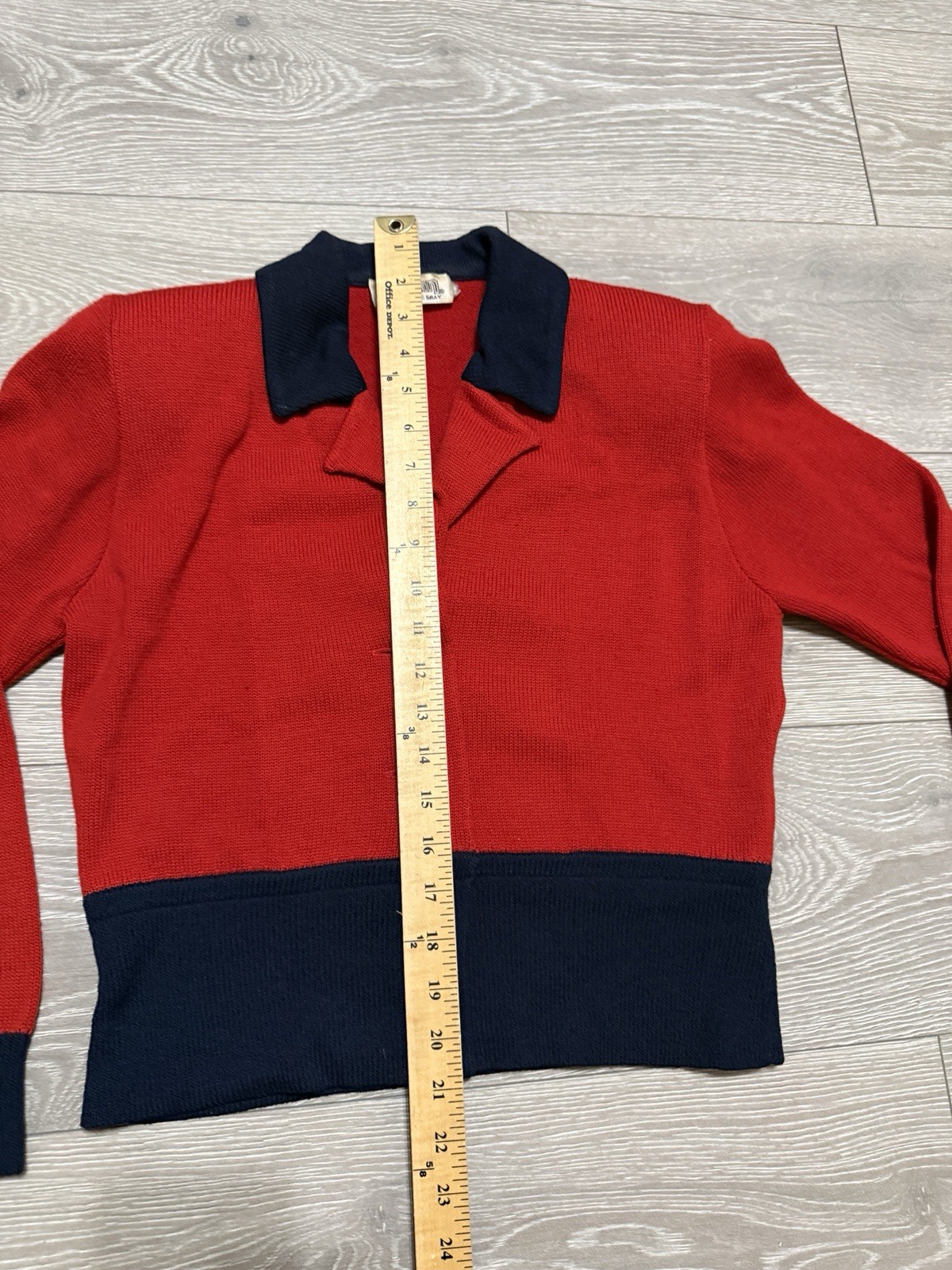 Early St. John By Marie Gray Vintage Red Santana Knit Blazer/Cardigan Size 8 60s
