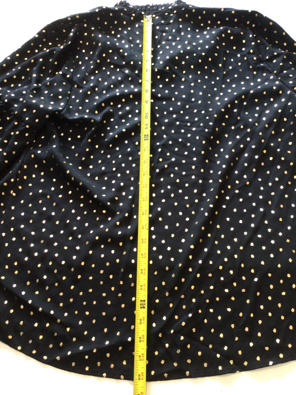 W-14 Plus Special Black w/ Gold Dots Party Cocktail Cozy Fun Romantic Formals