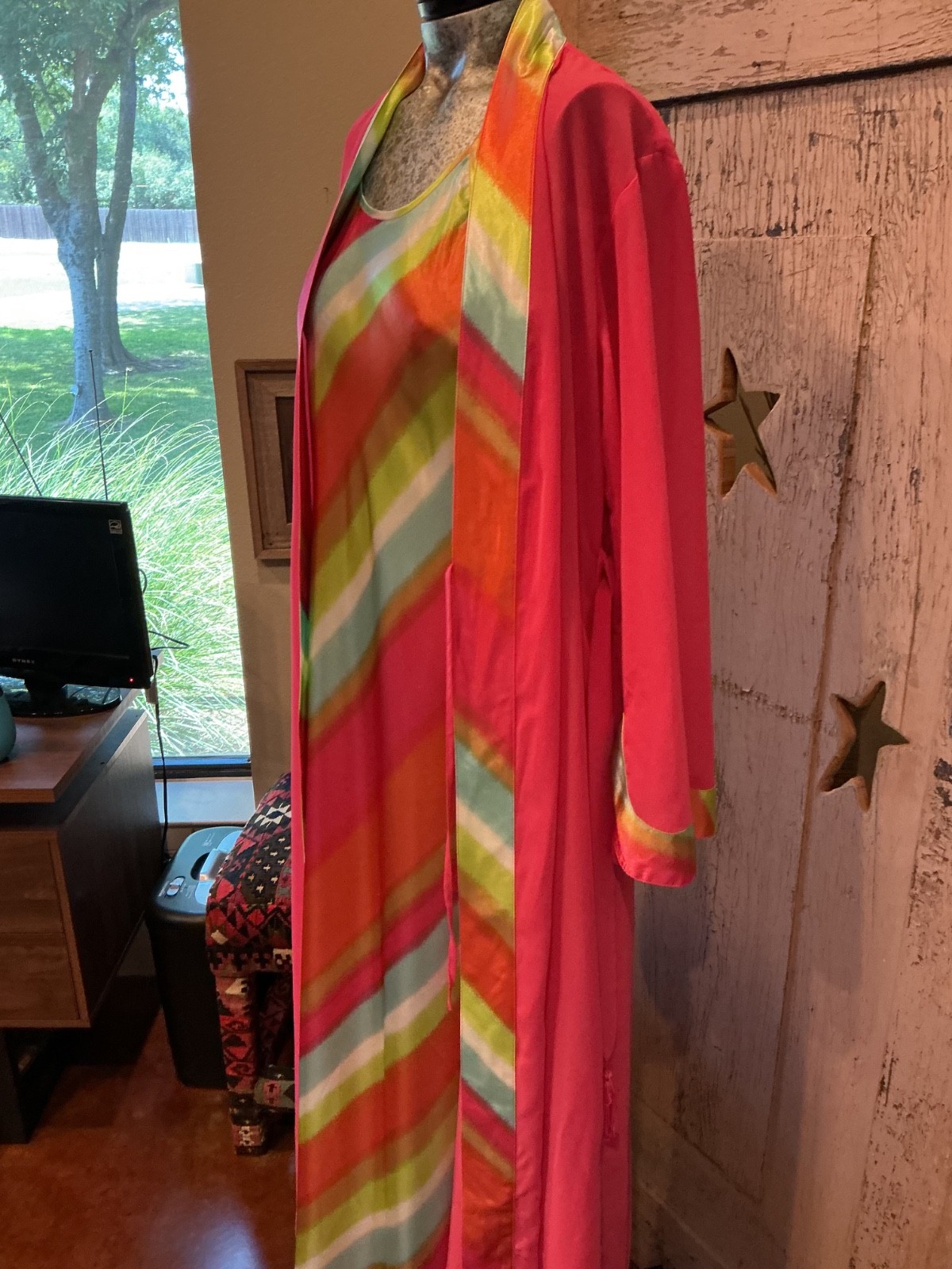 Vtg 2pc. Set Valerie Stevens Nightgown & robe GOLDEN GIRLS