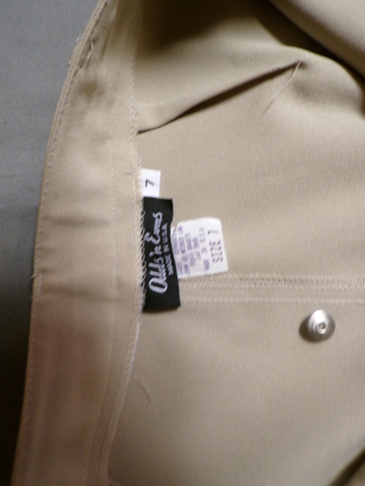 Vintage ODDS 'N ENDS Beige Size 7 Cuffed Pants Slacks Waist 28″ 1980’s