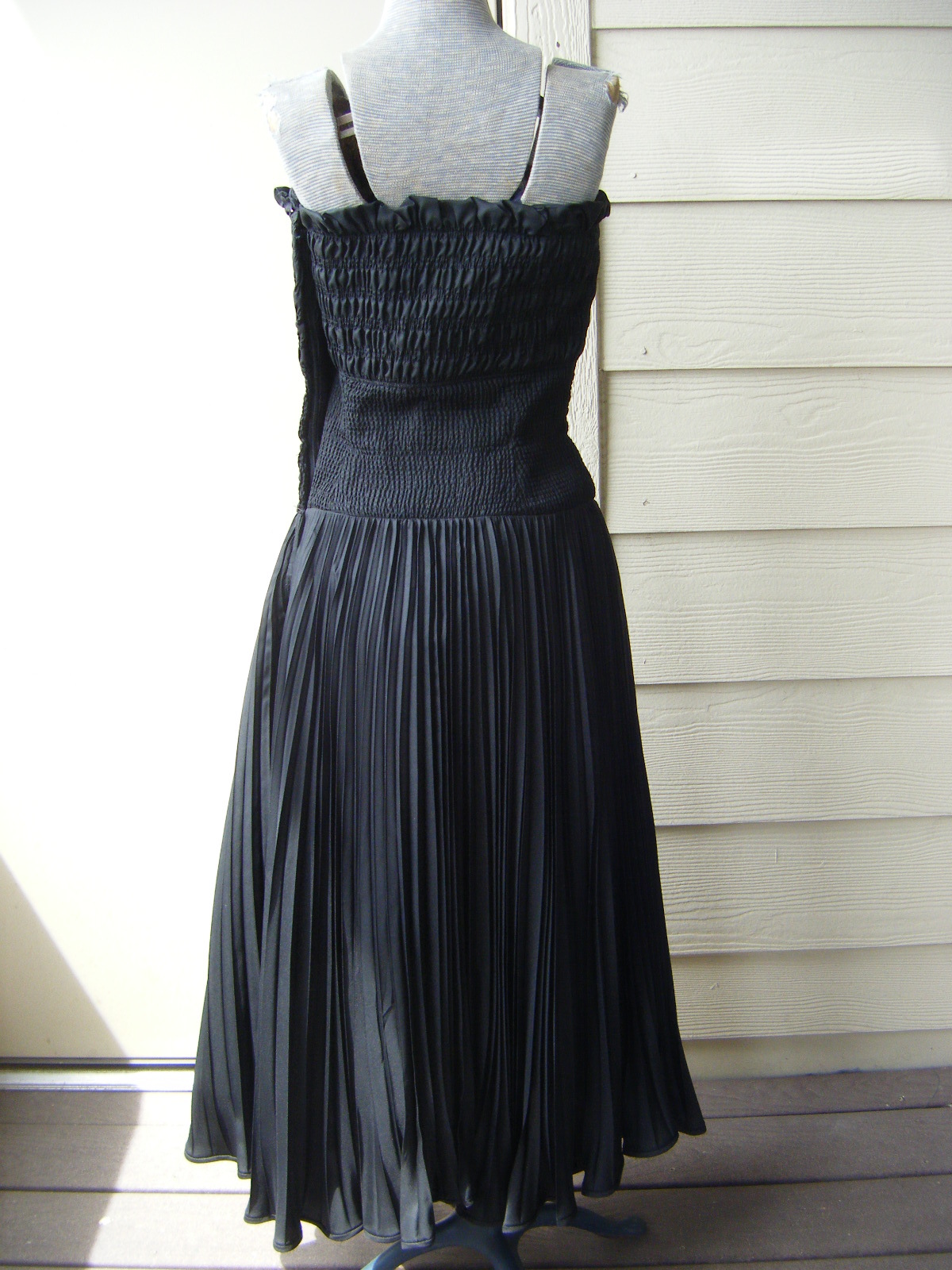 Dated 1946 „Lilli Ann” Strapless Ruffle Pleated Long Party Dress-Bust 36/S-M