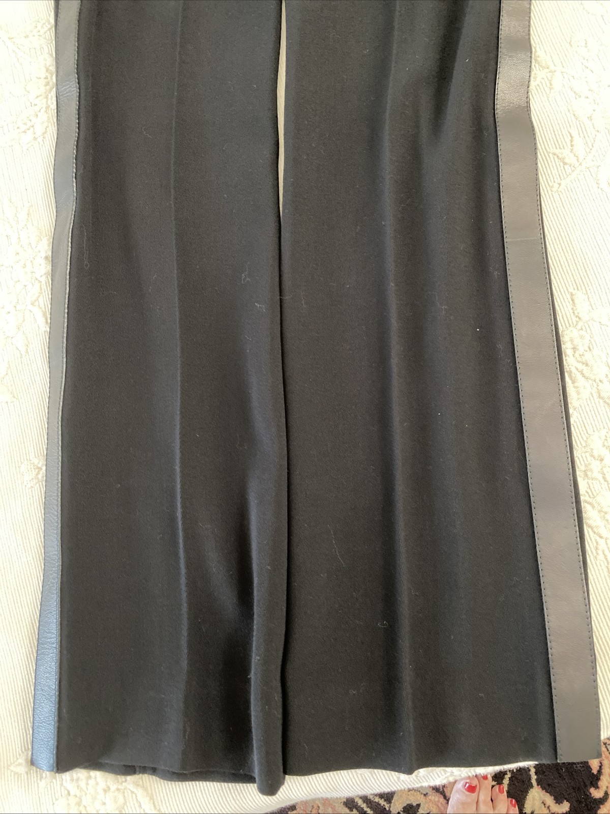 Alexander MCQUEEN vintage Black Supercalifragilistic Harness Pants Wool Leather