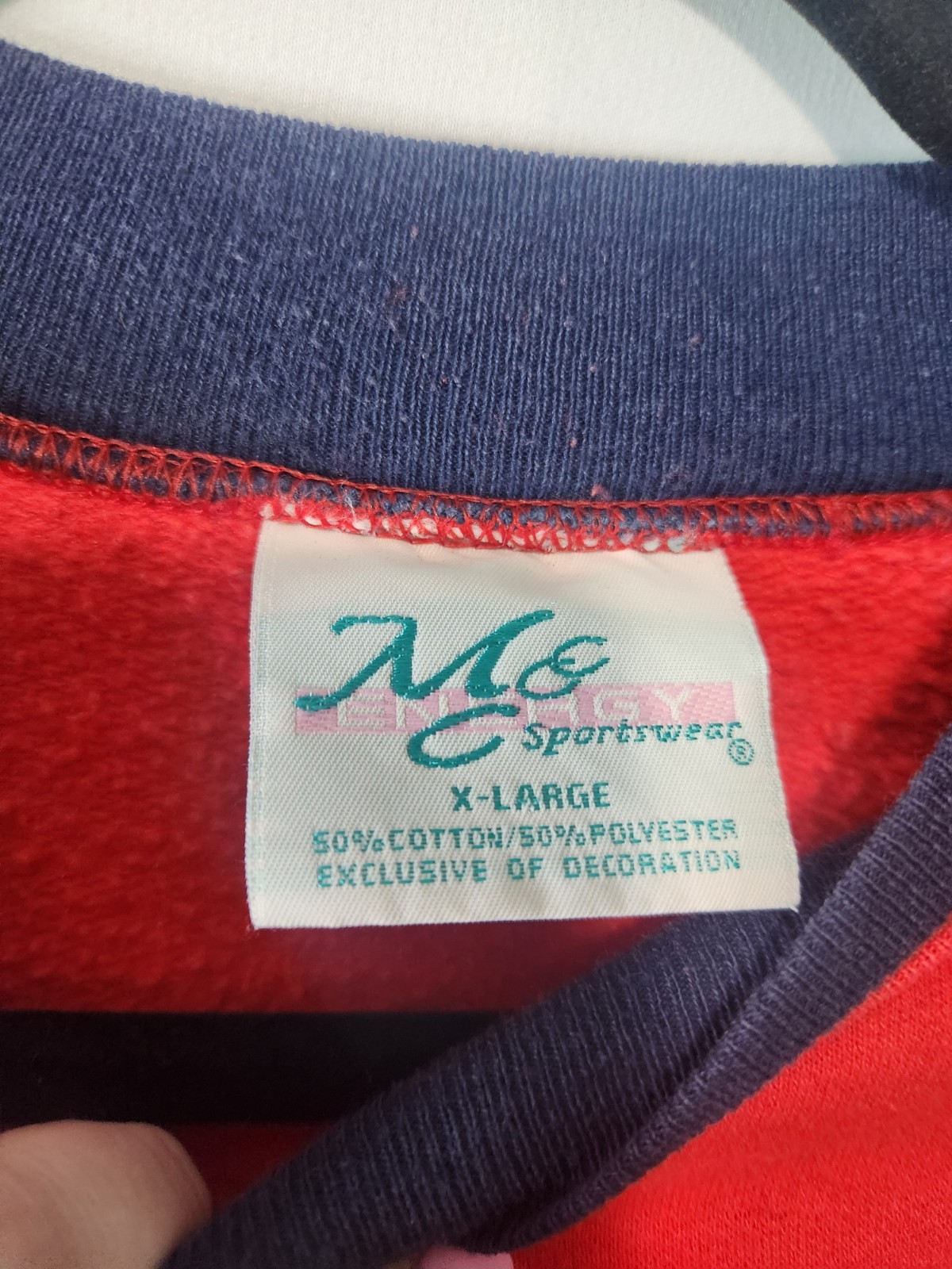 Vintage MC Energy Sportswear Red Life Is Better W/ A Dog Sweater. Size XL.