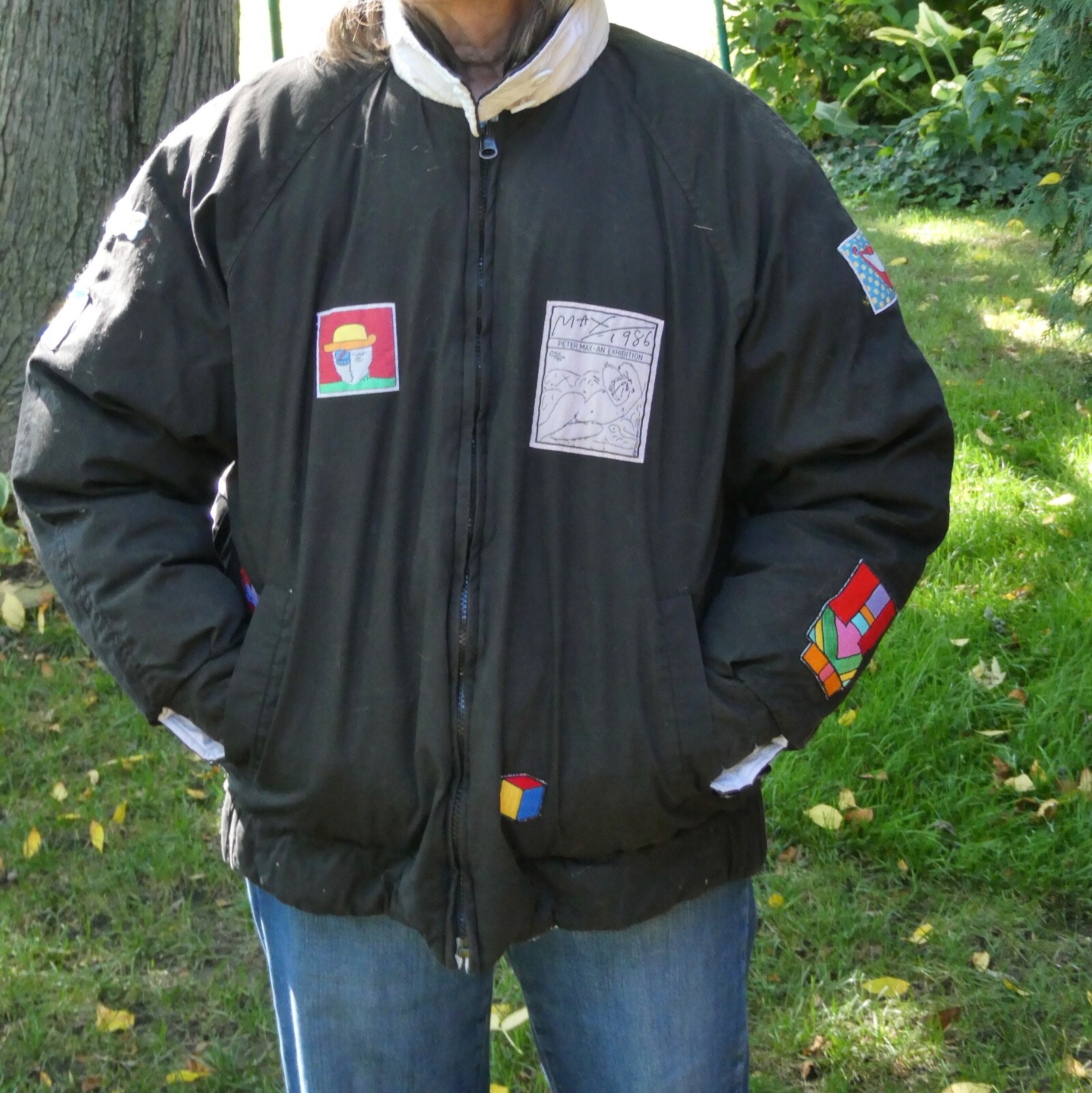 Vintage Designer Peter Max, down jacket