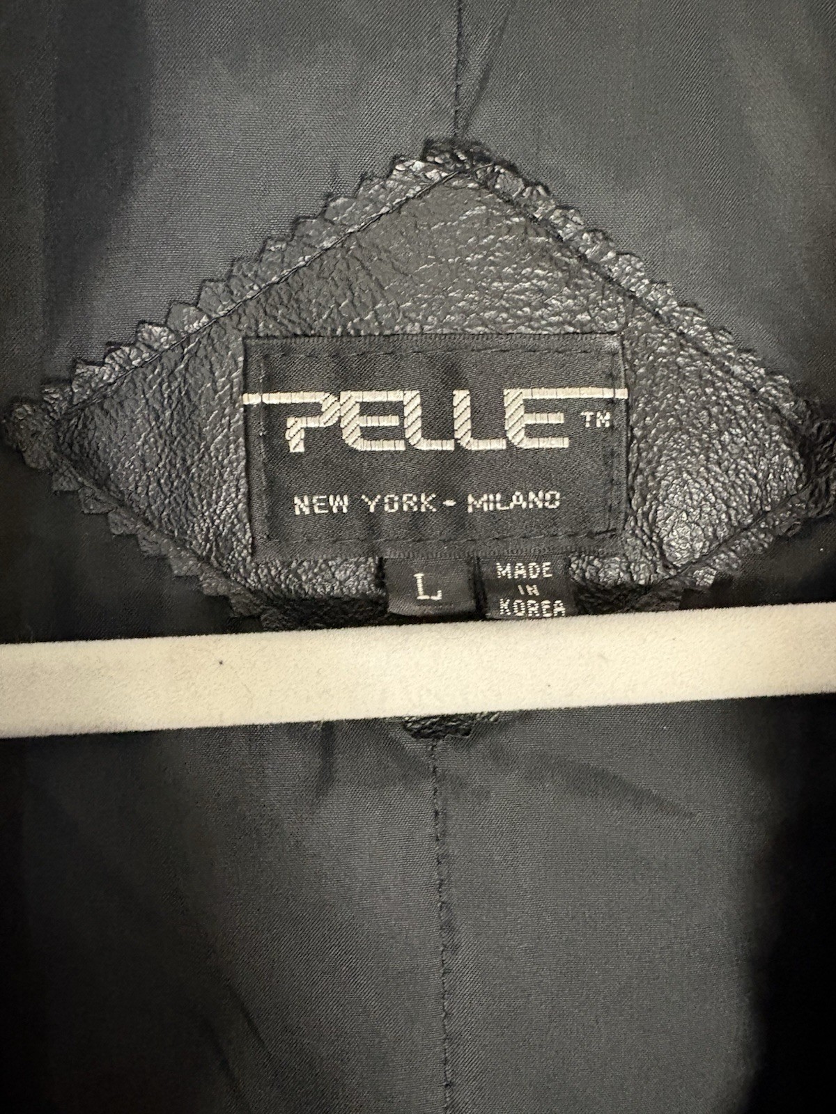 Pelle New York Milano black leather maxi coat with Fur Trim
