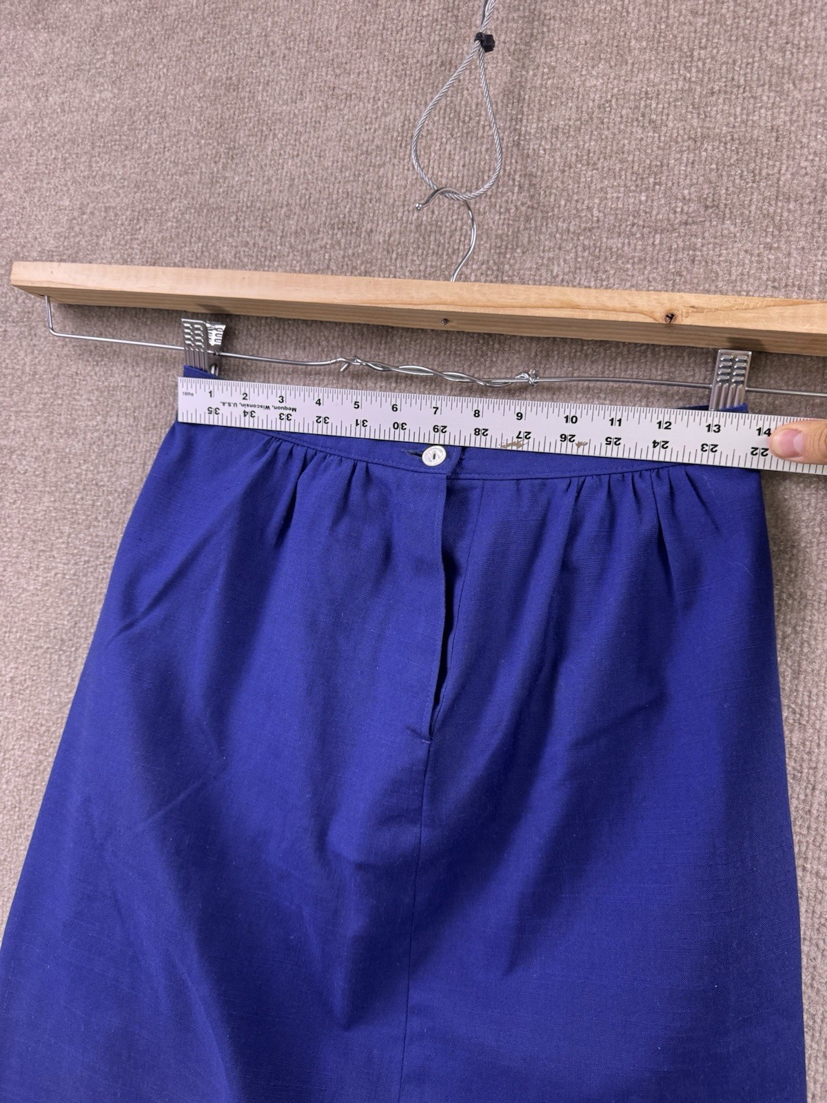 Vtg Country Sophisticates by Pendleton Blue Skirt 27×28 Made in USA Pencil Midi