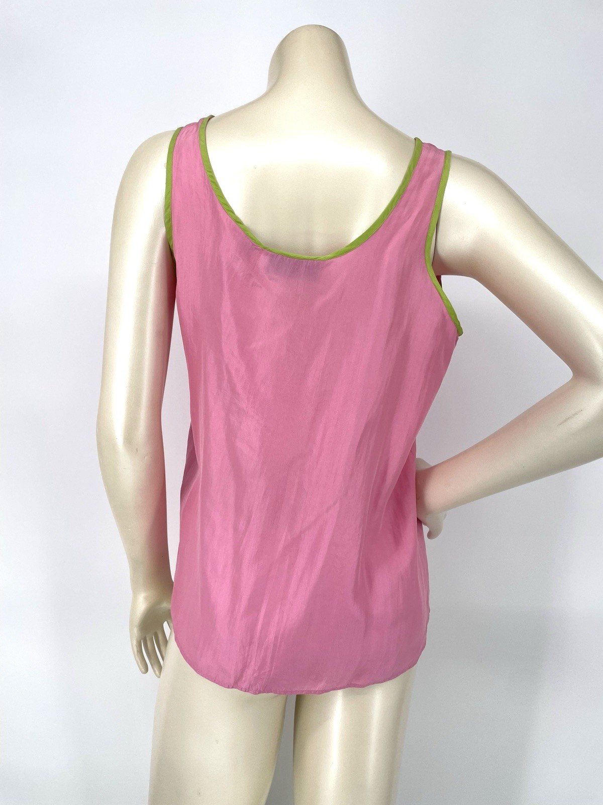 VTG 1980s 1990s High Waist Baggy Bermuda Paint Splatter Silk Short Tank Top Set