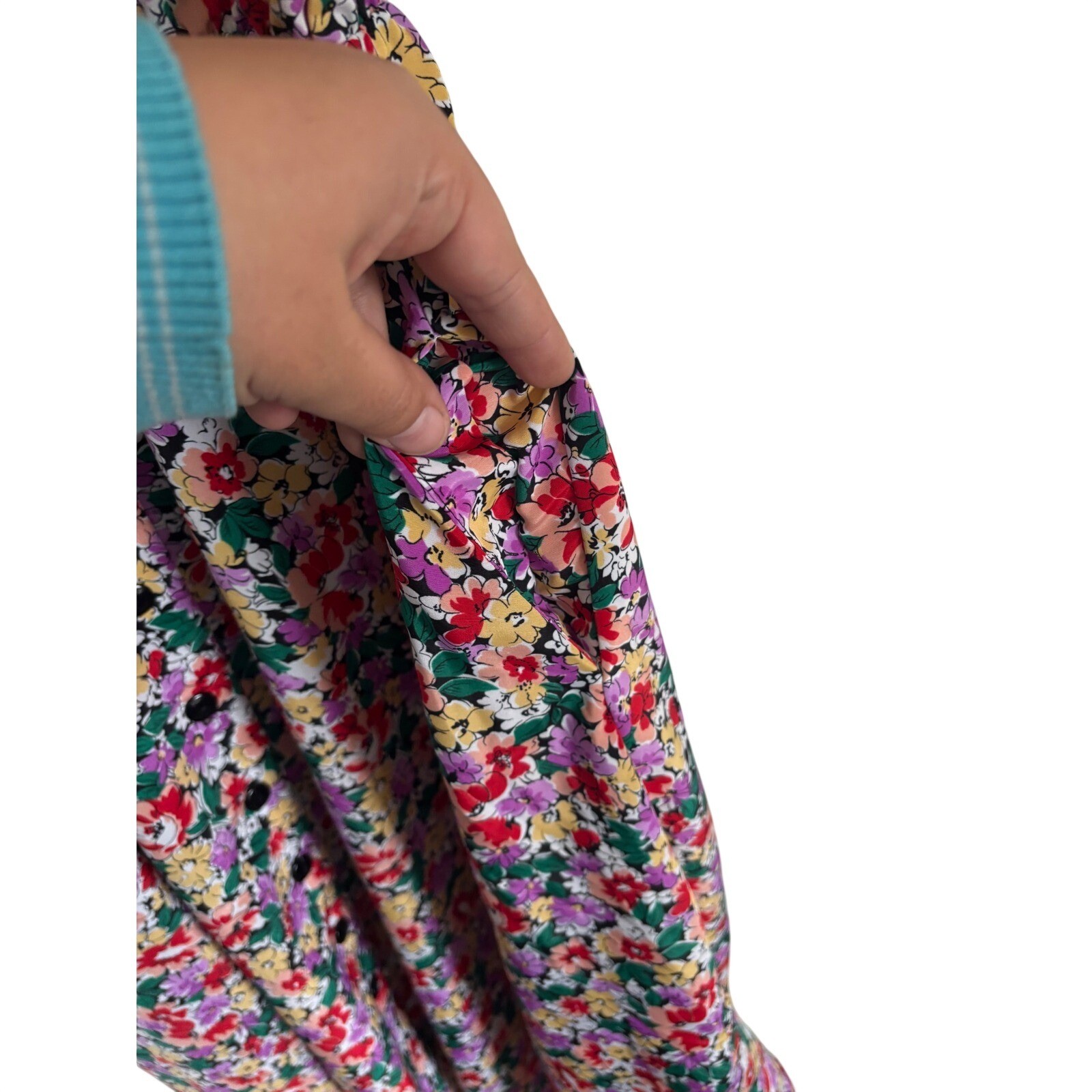 Impromptu Vintage Floral Button cottagecore Midi Dress Short Ruffle bow Sleeve