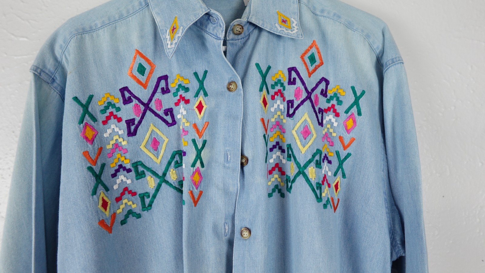 Vintage aiger Southwest Native American Button Up Shirt large