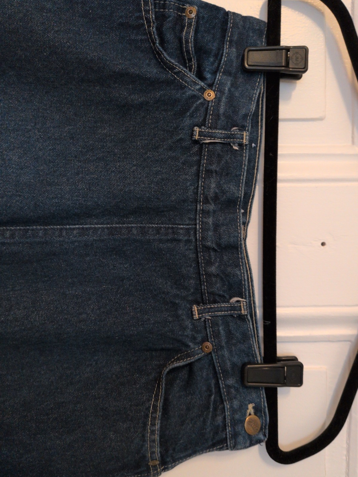 Vintage Chic Jeans Flat Front Women’s High Rise Size 6 Dark Wash Tapered Leg USA