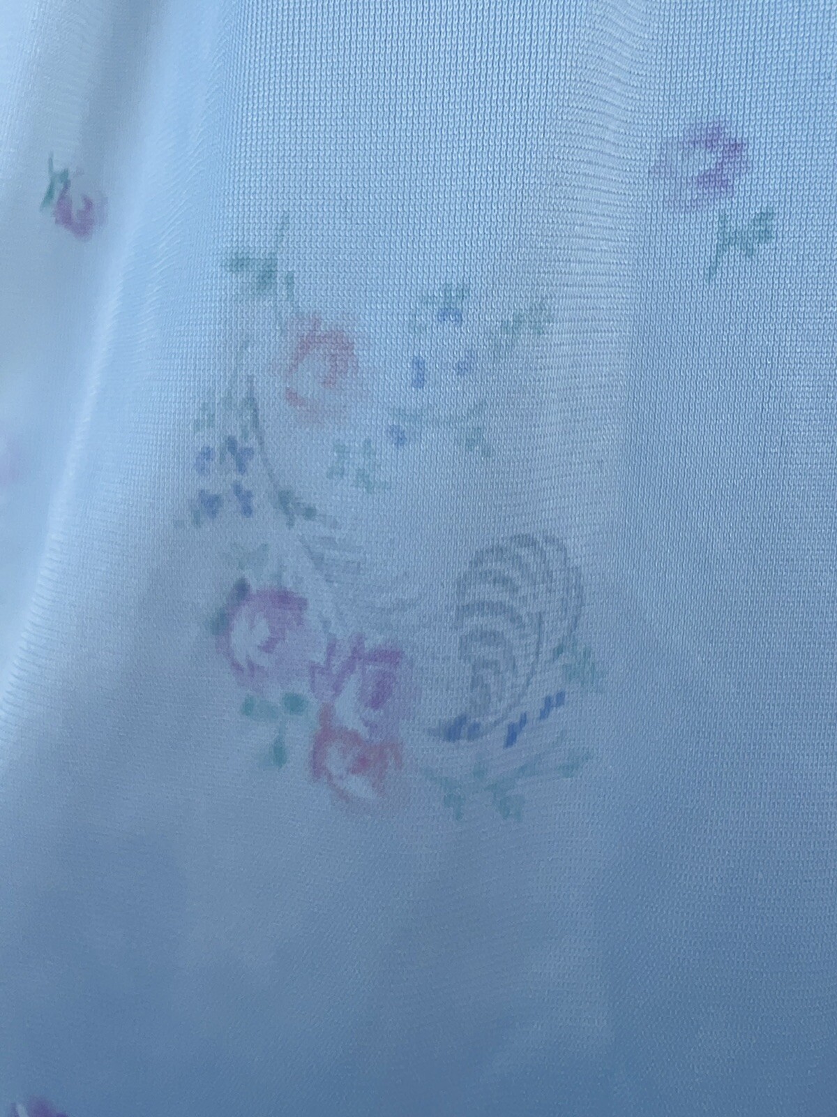 SOFT MOMENTS New York medium robe vintage LONG WHITE NYLON TIES AT NECK LACE