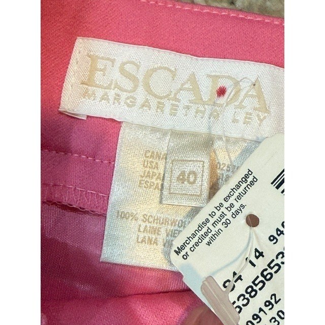 Escada Margaretha Ley Shorts 40/10 Pink Wool NWT Vintage Made in Germany