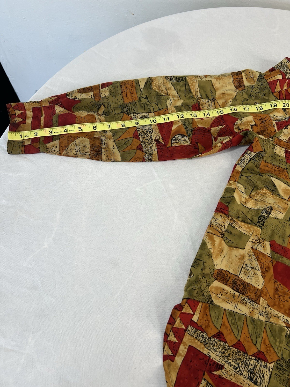Vintage 90s Button Up Shirt Women’s Large Made In USA Geometric Pattern